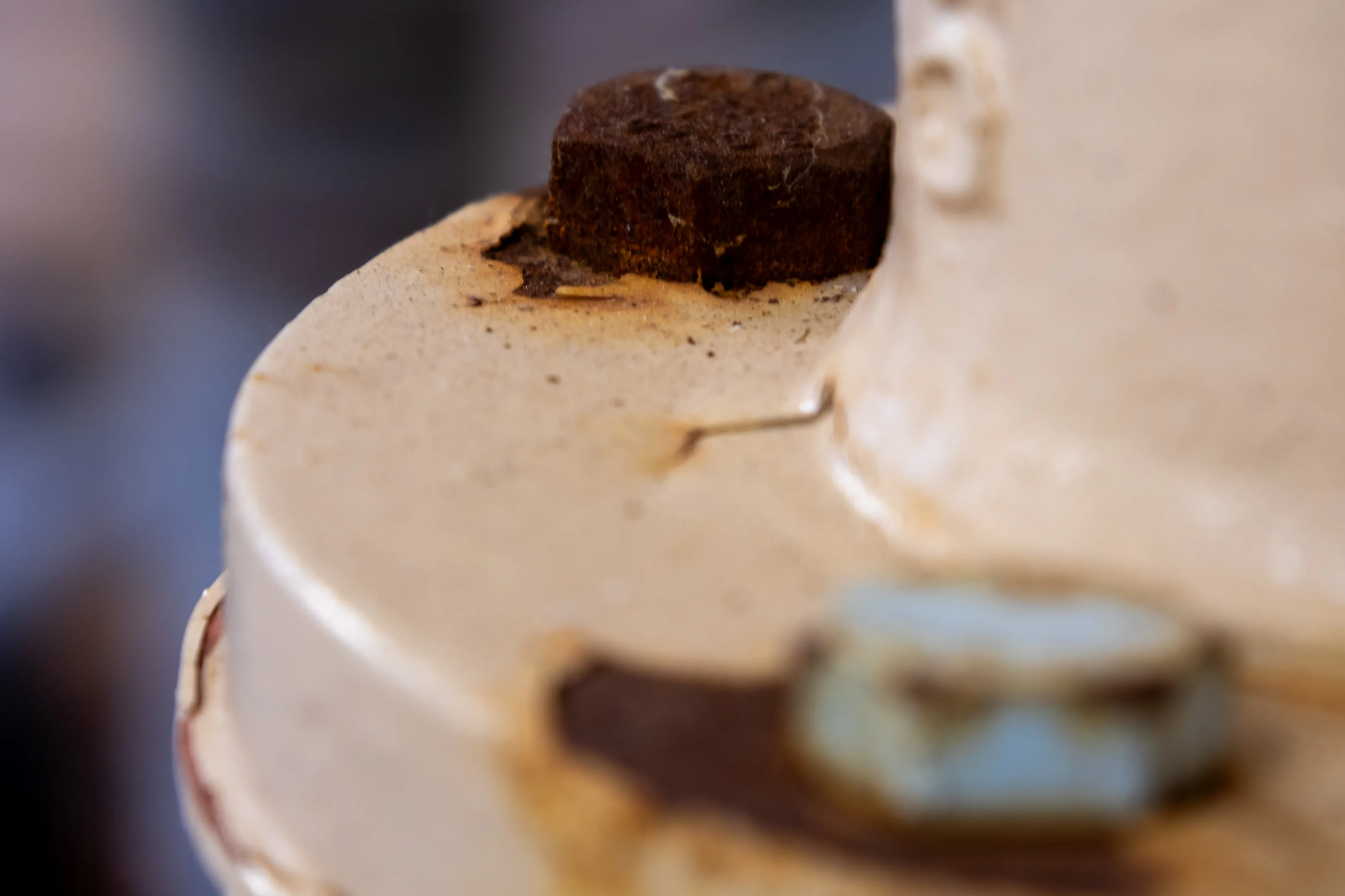 Rusted bolt on flange