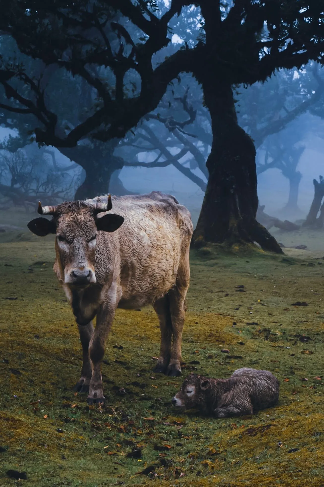 Mother cow and her calf