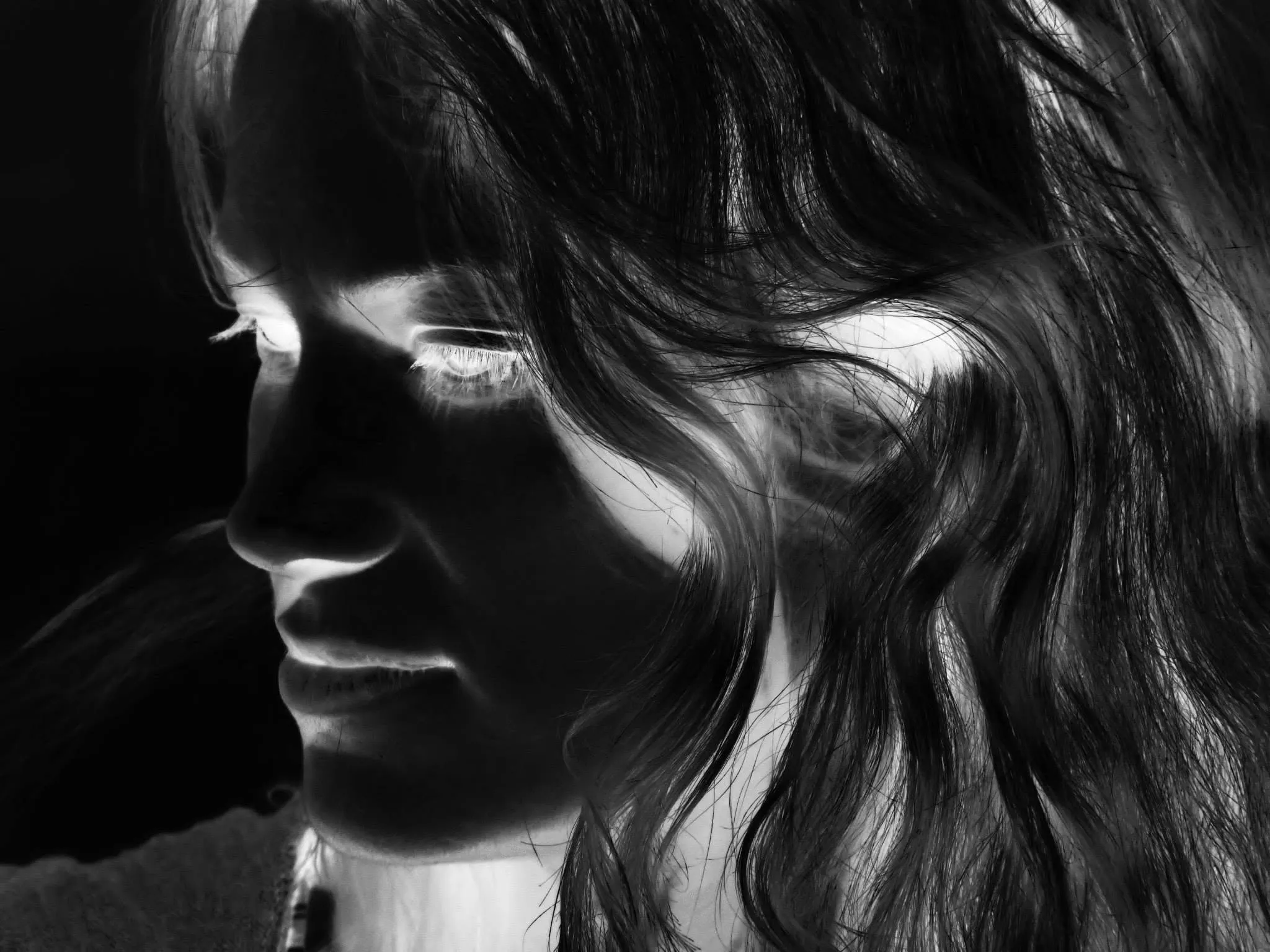 Negative-Effect Photos in Black and White