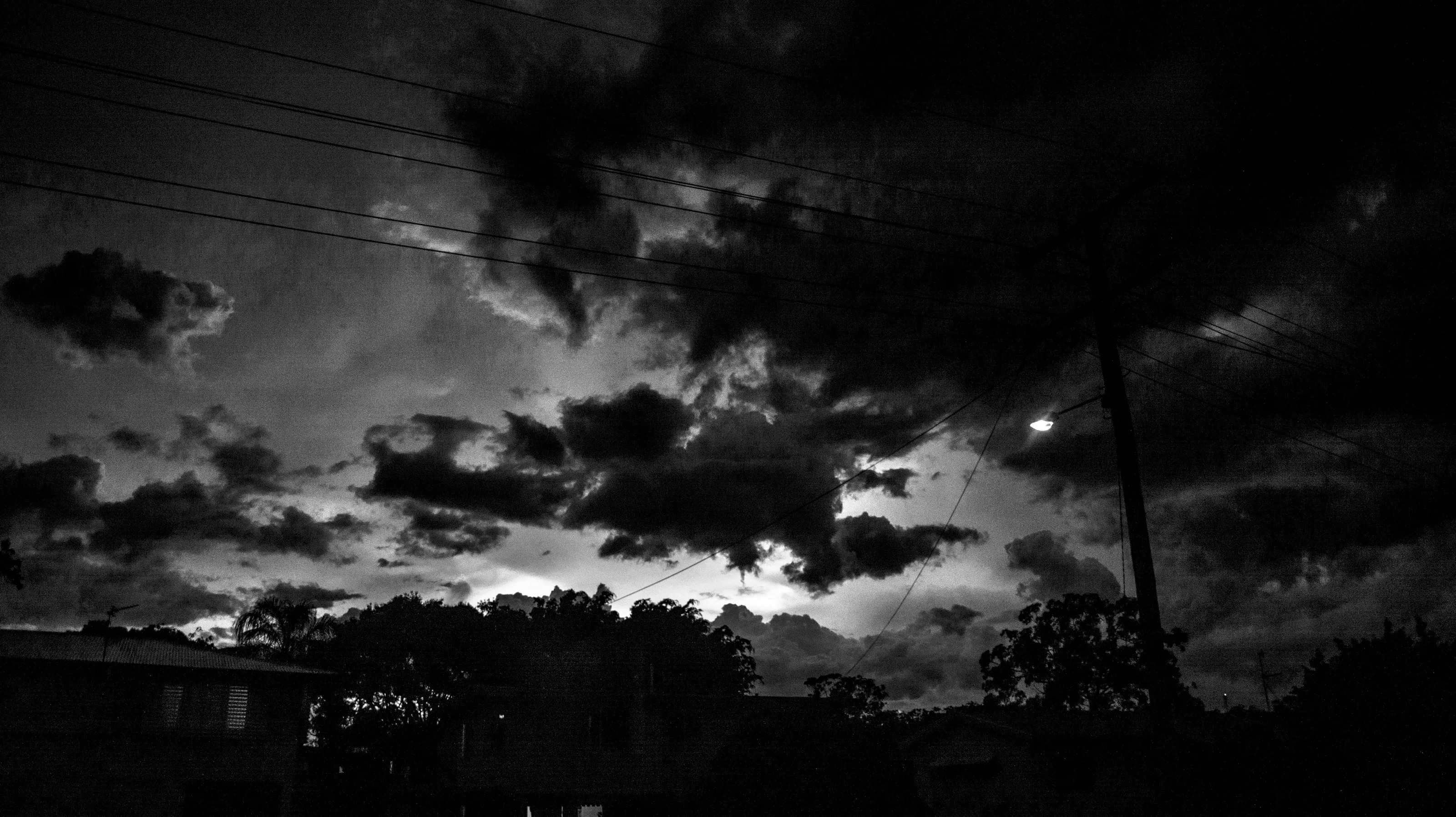 into the night