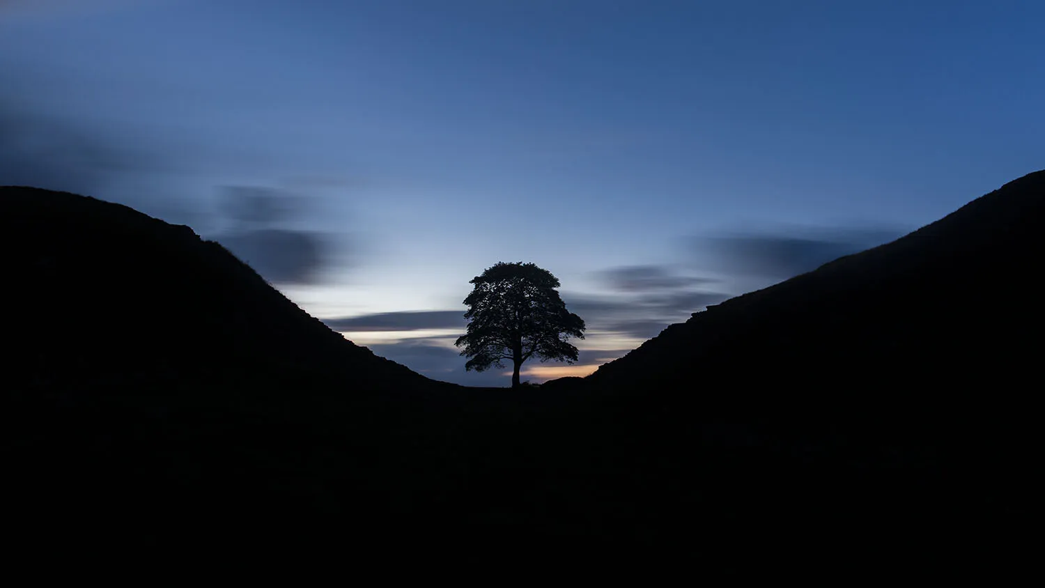 Sycamore Gap at Dusk