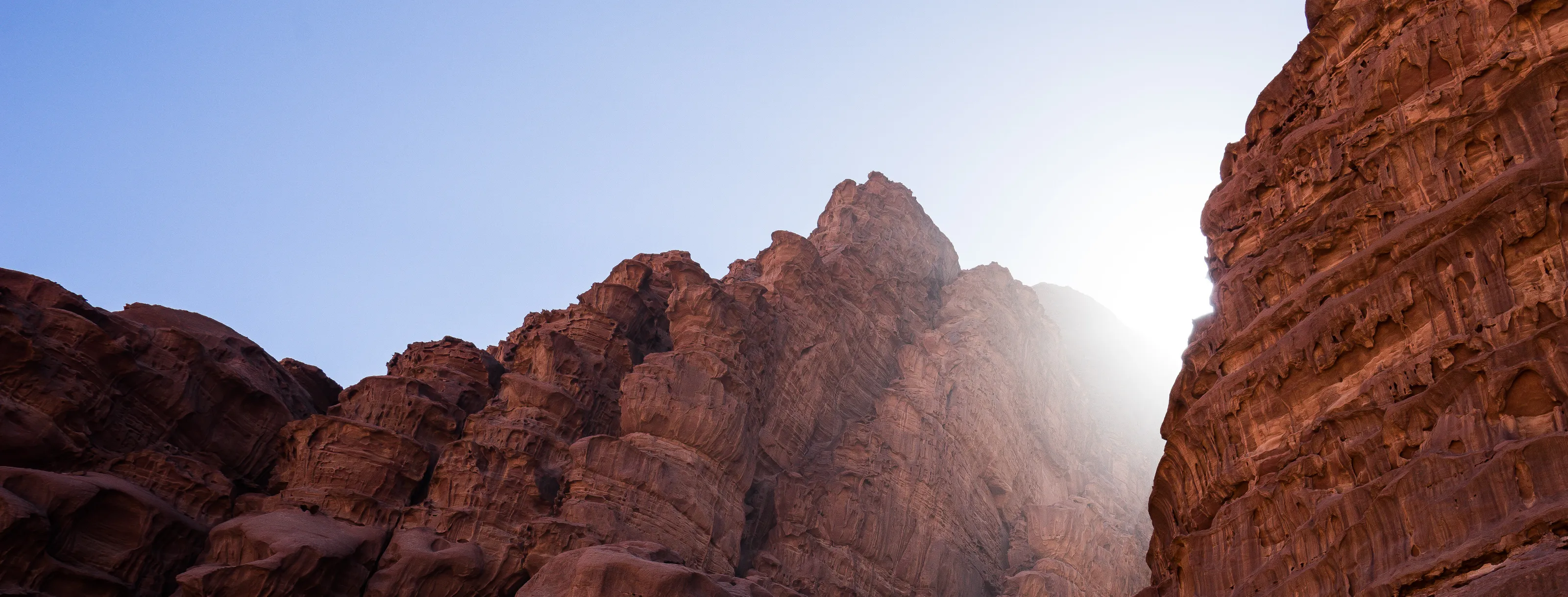 the light behind the rock