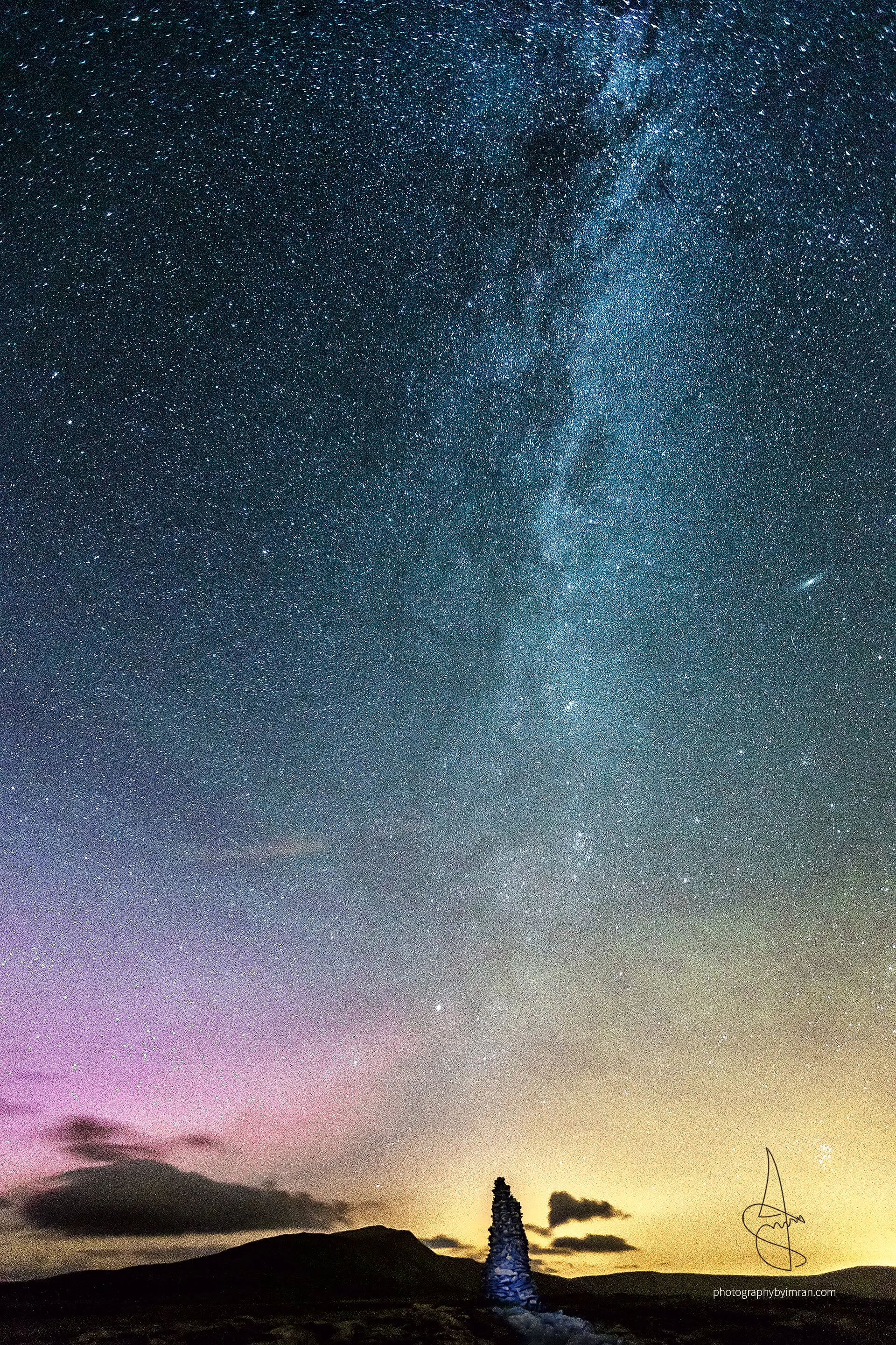 Aurora amongst the Milky Way