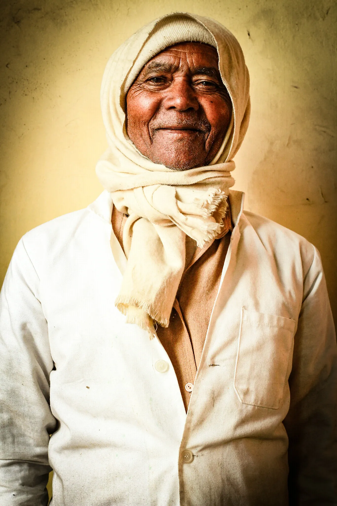 The old man with the smile.