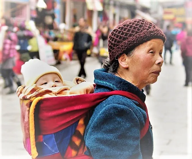 Chinese Grandmother and Grandchild