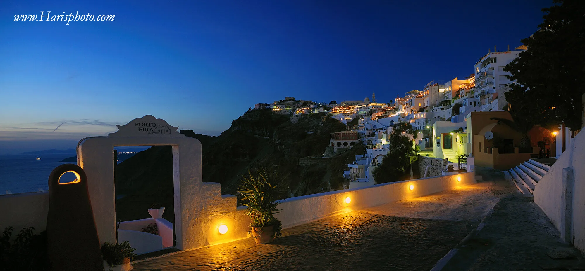 Santorini at night