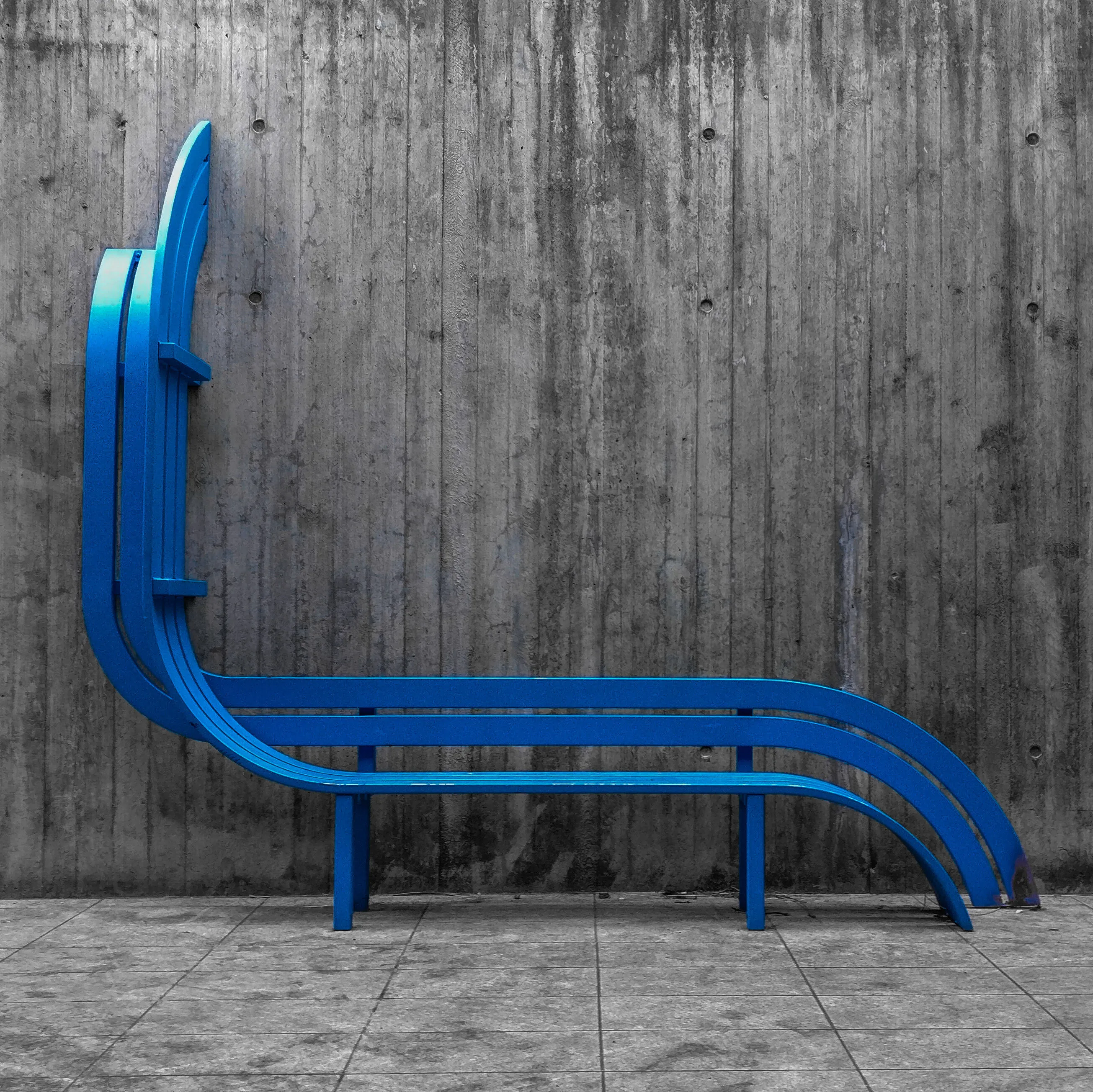 The blue bench