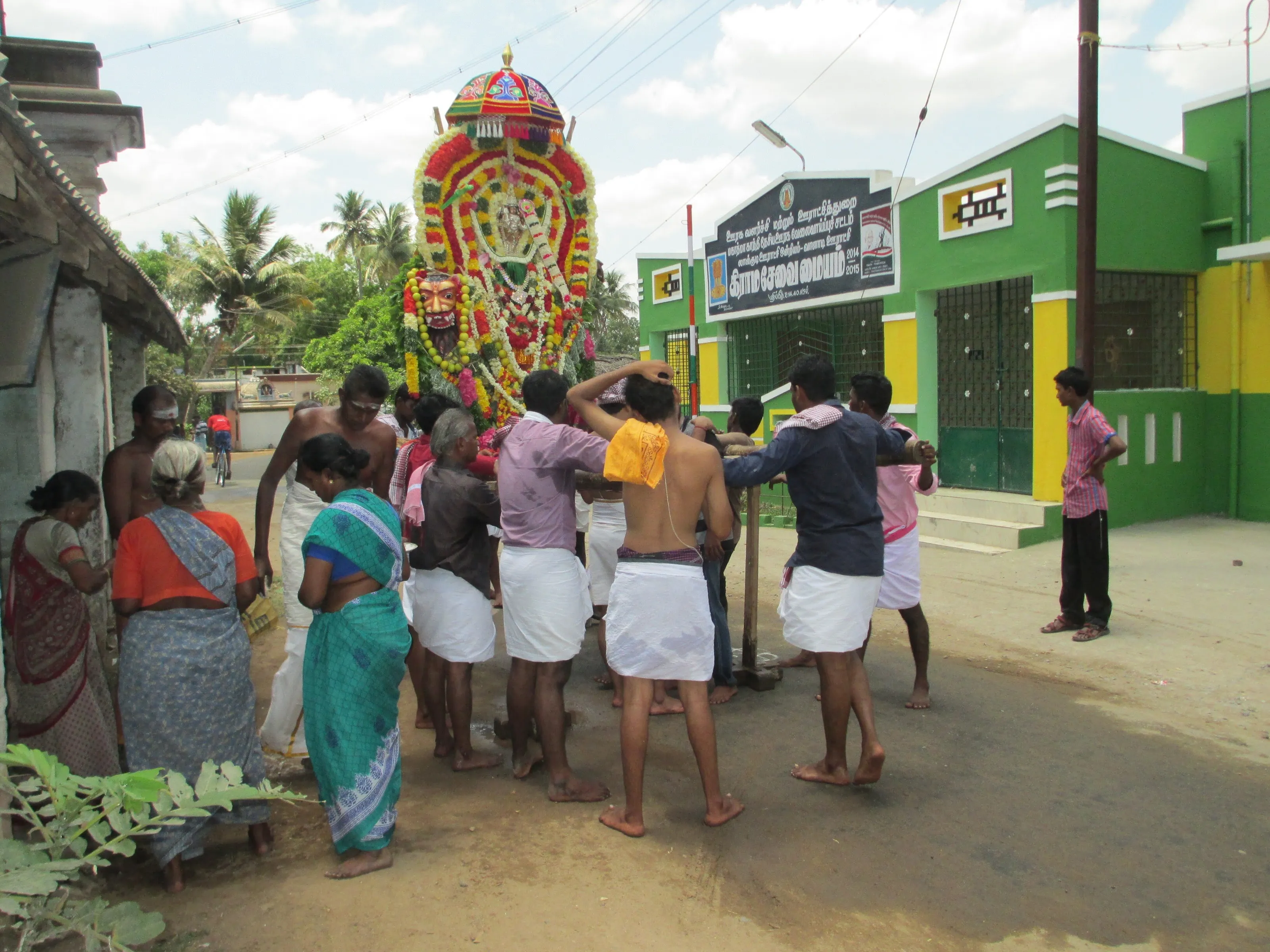 Festival Day on the streets of Valadi, Tamil adu, India