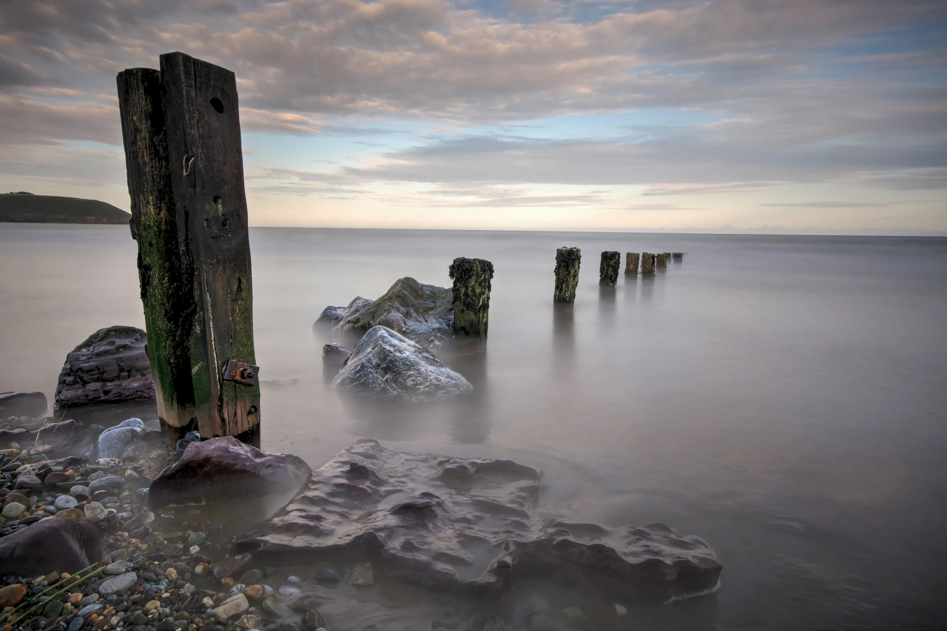 Groynes at dusk
