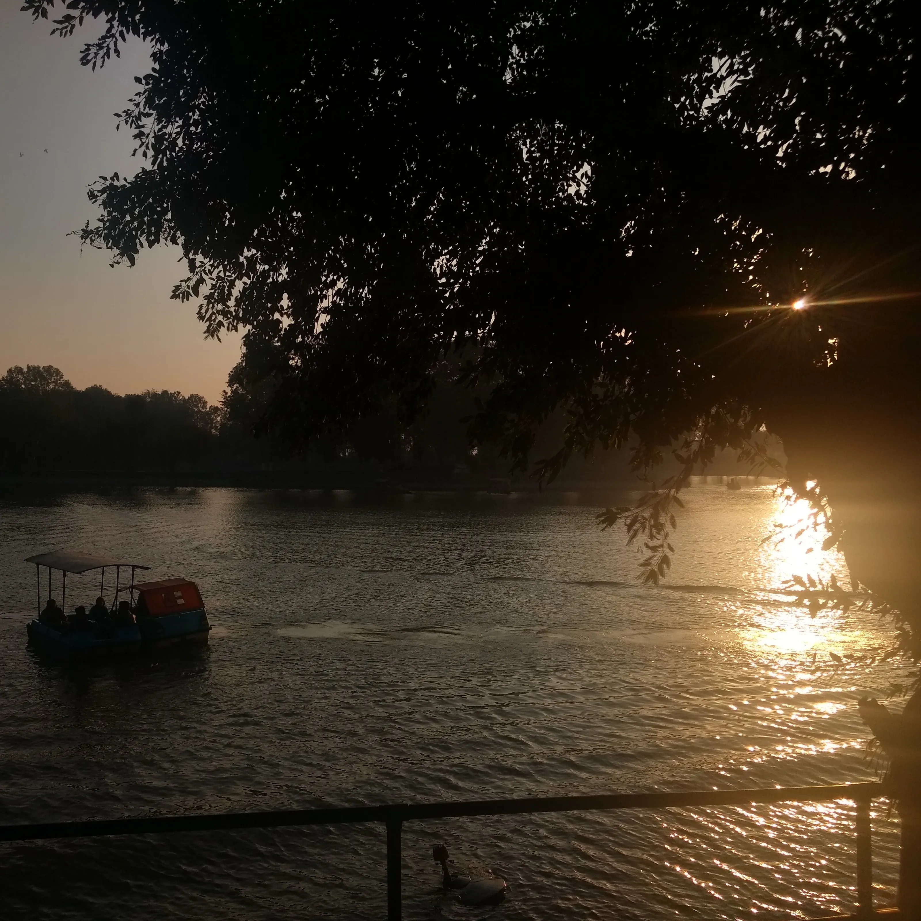 Sunset on lake