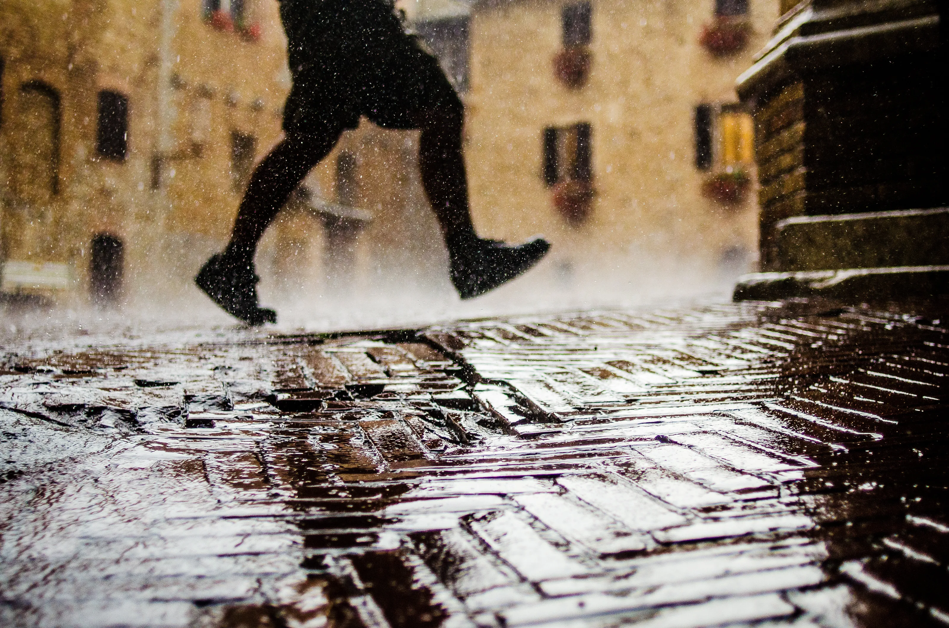 Running in Rain