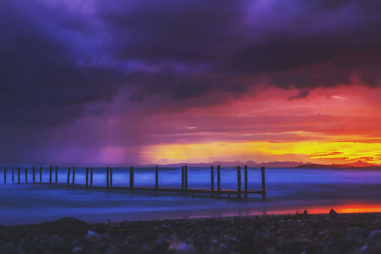 Sunset Rain Curtain