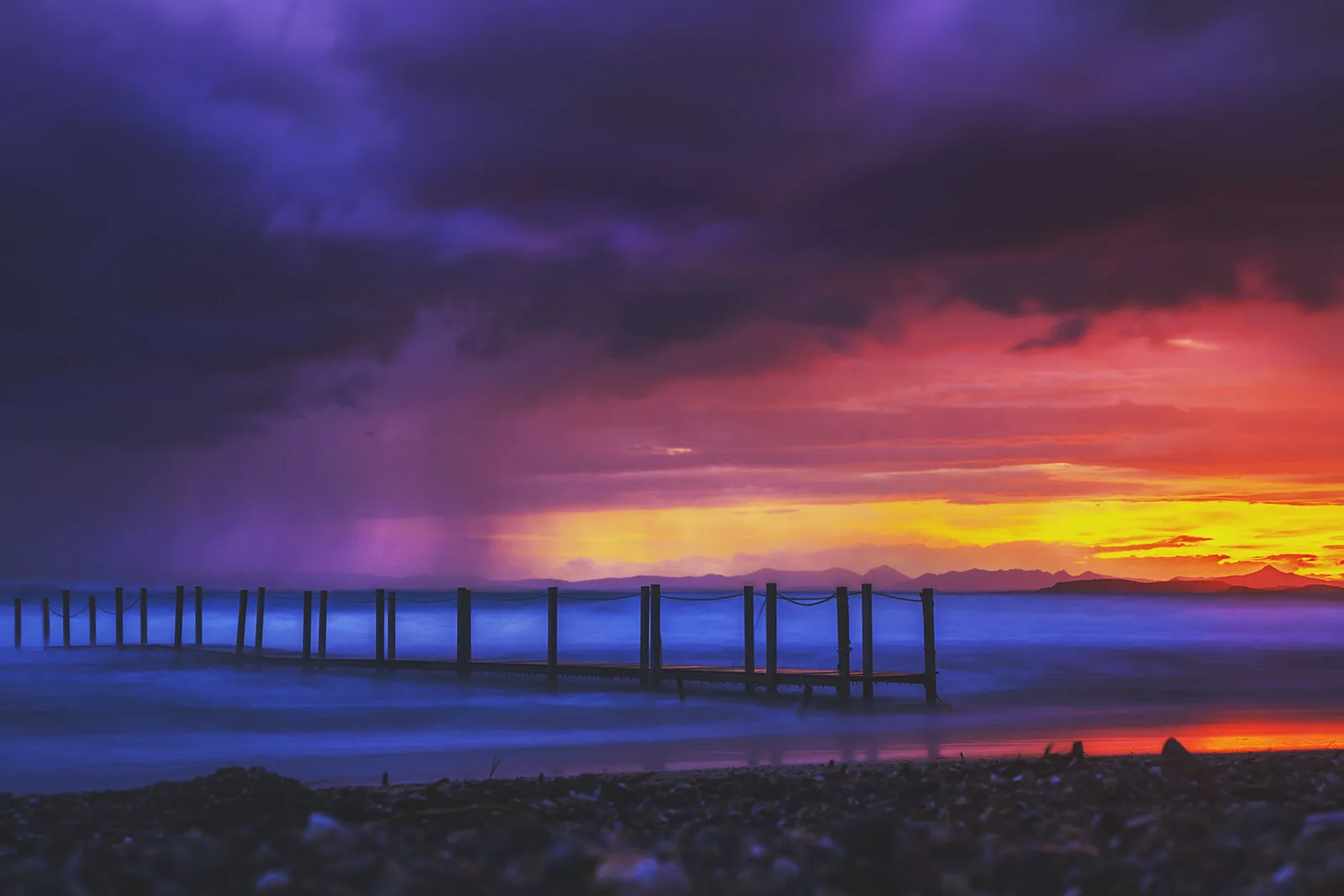 Sunset Rain Curtain