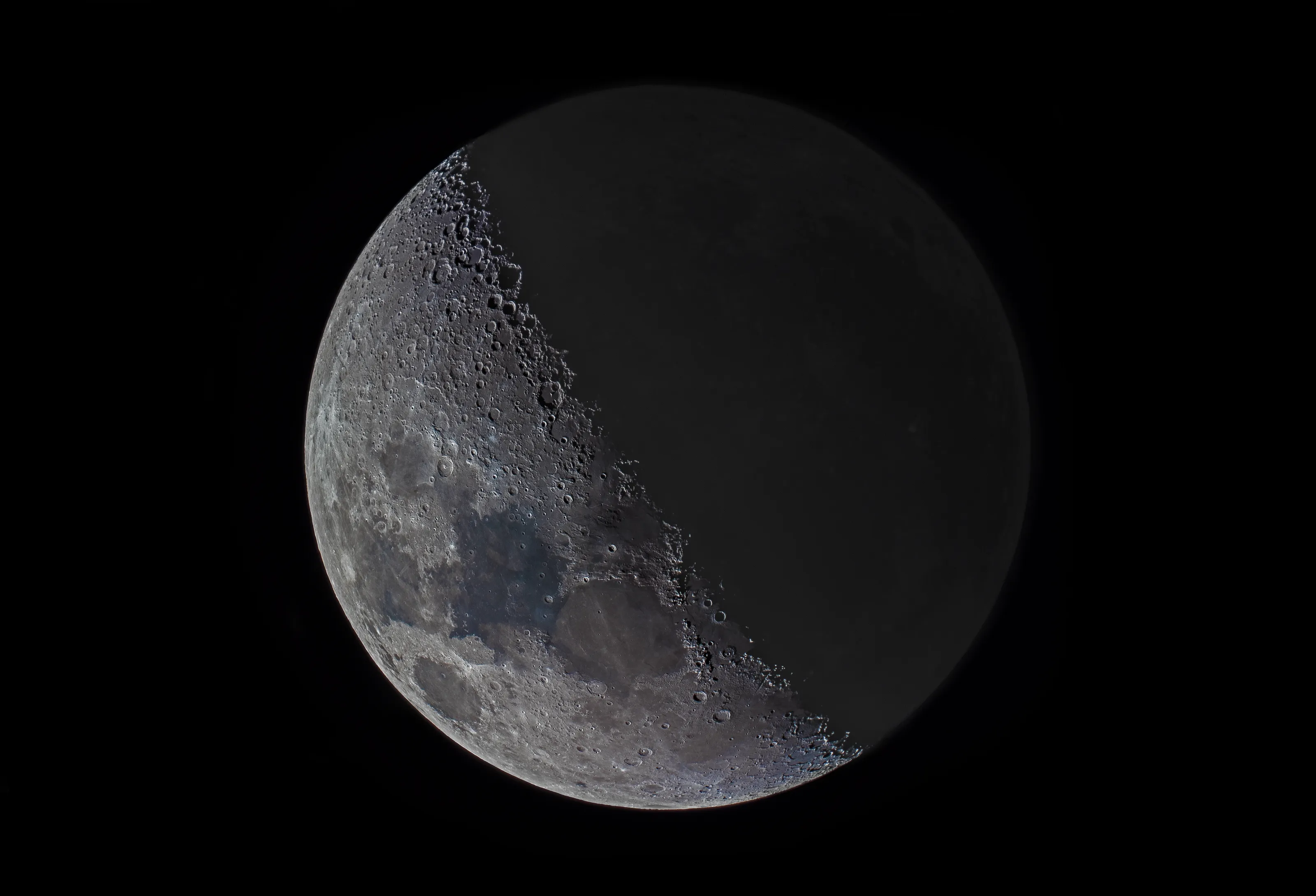 Colourful First Quarter (Earthshine)