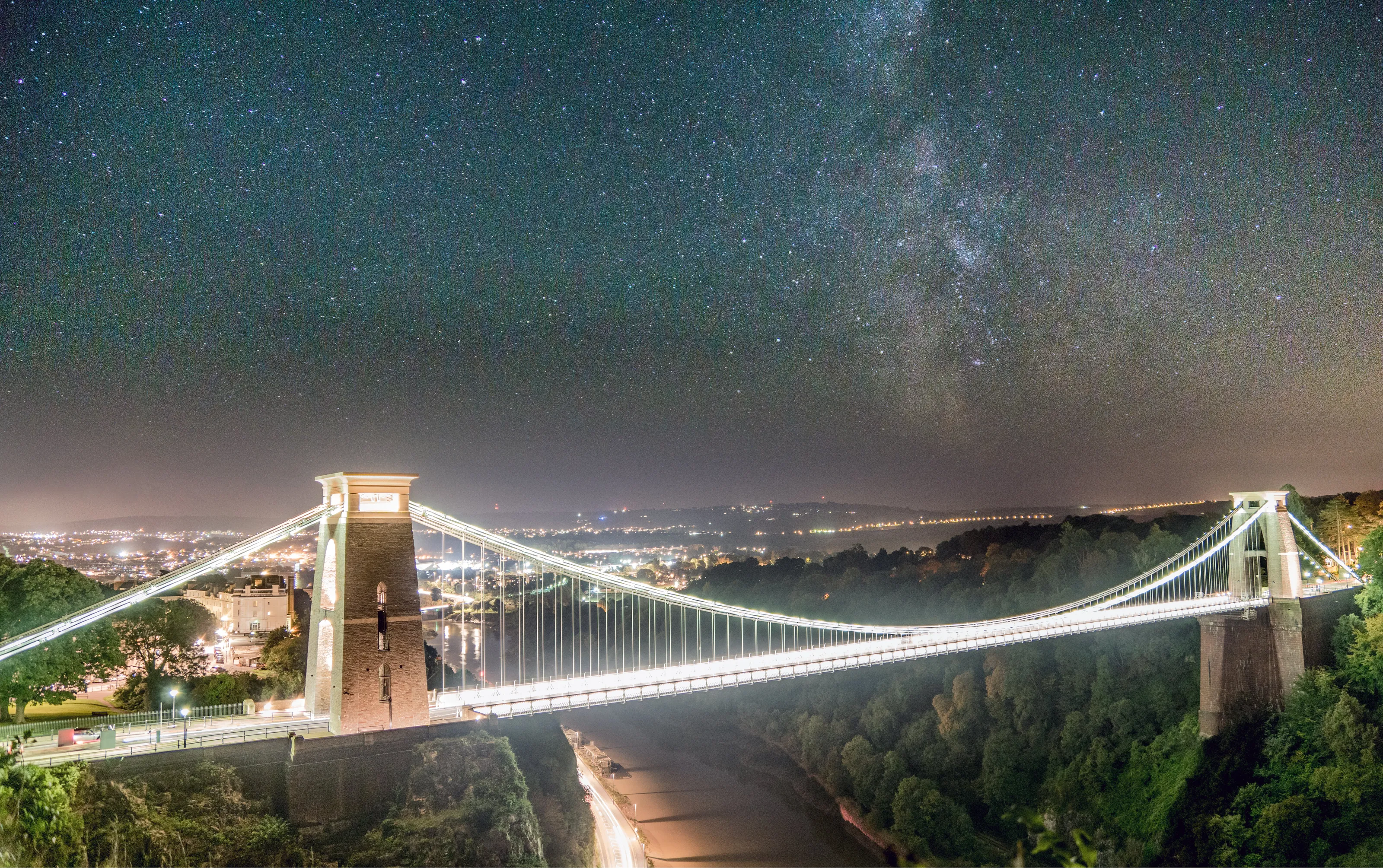 Clifton suspension bridge milkyway composite