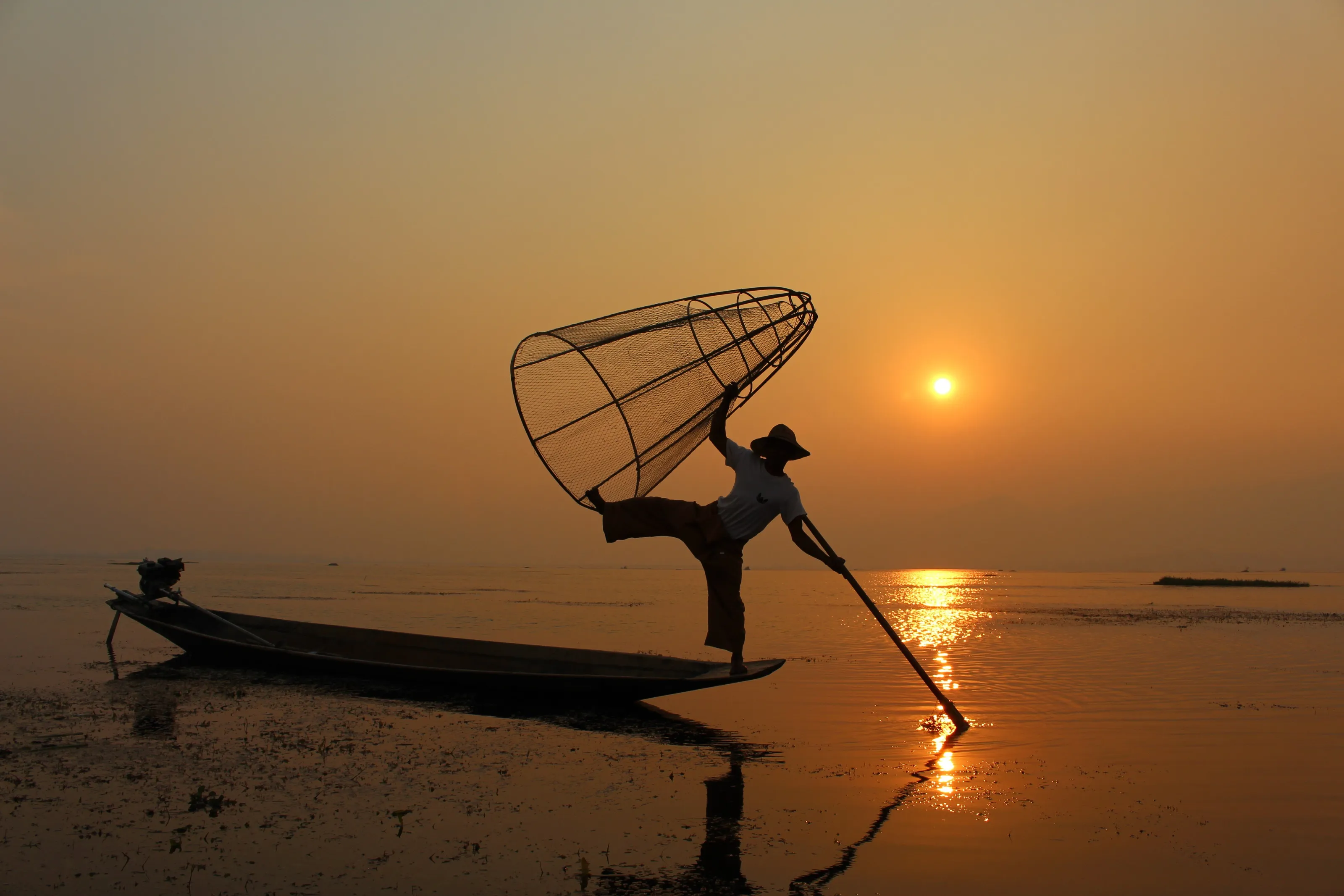 Fisherman on Inle Lake, Myanmar