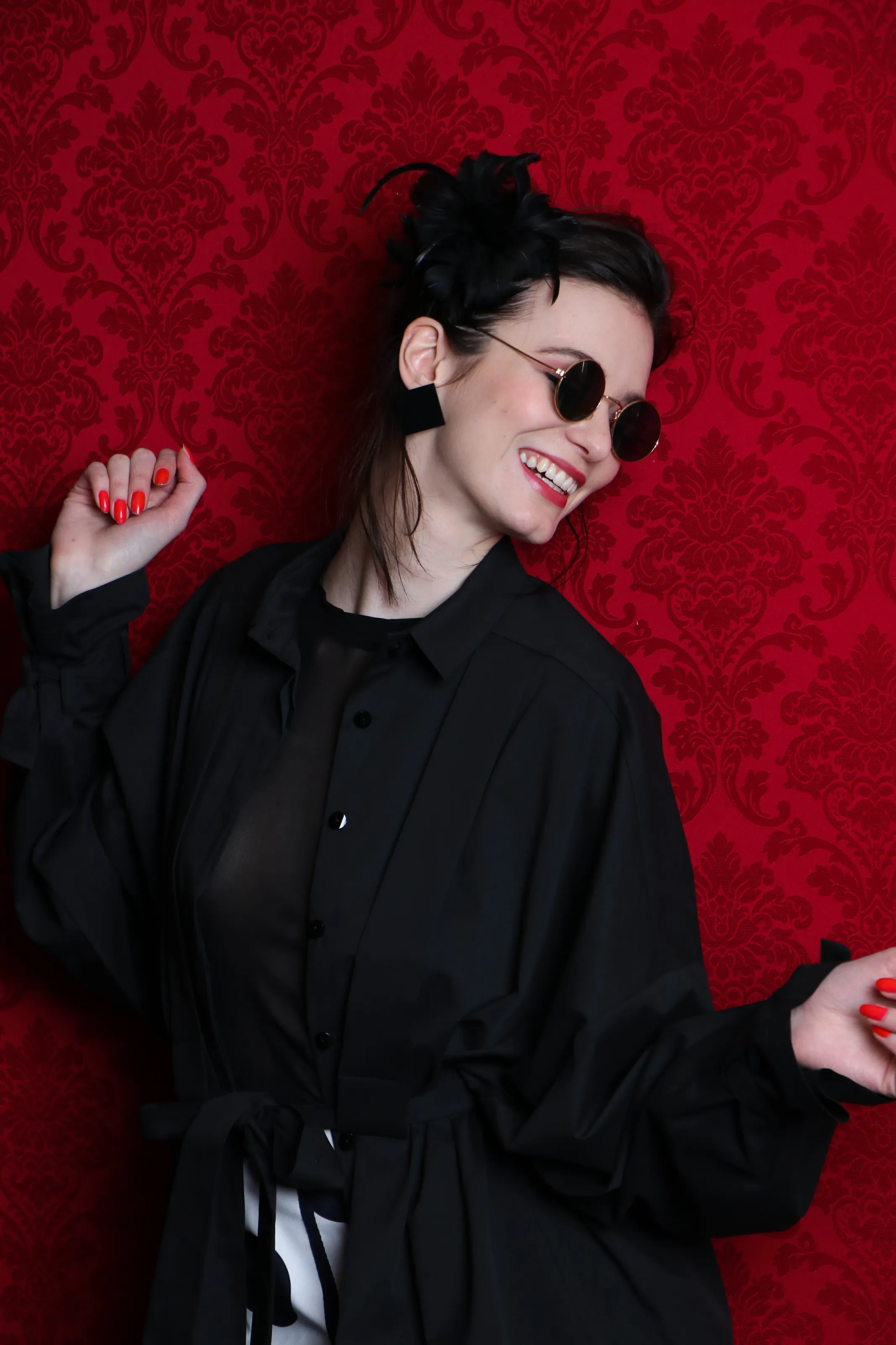 Smilling on photoshoot
