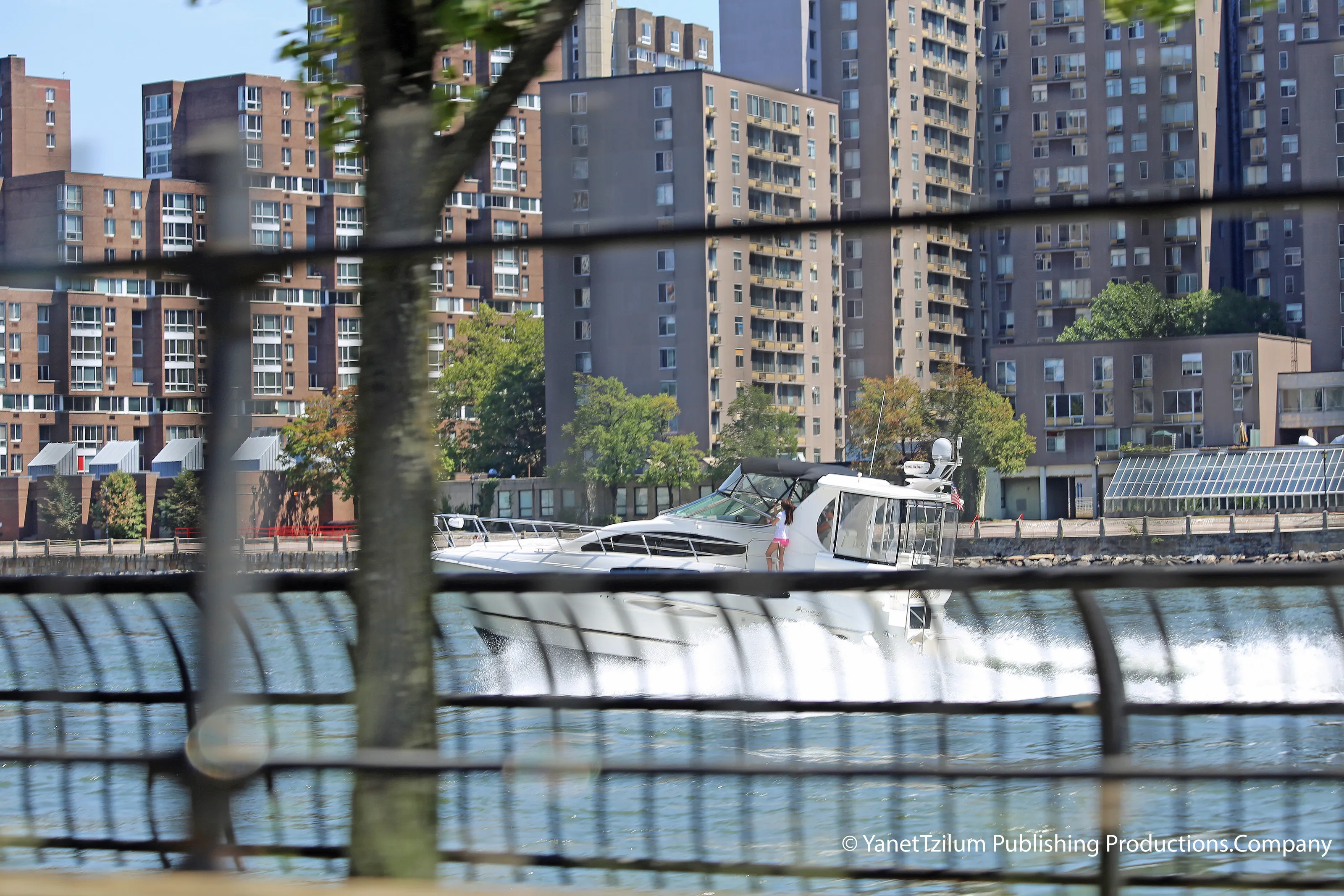 Cruising on a sunny afternoon up the canal in NYC
