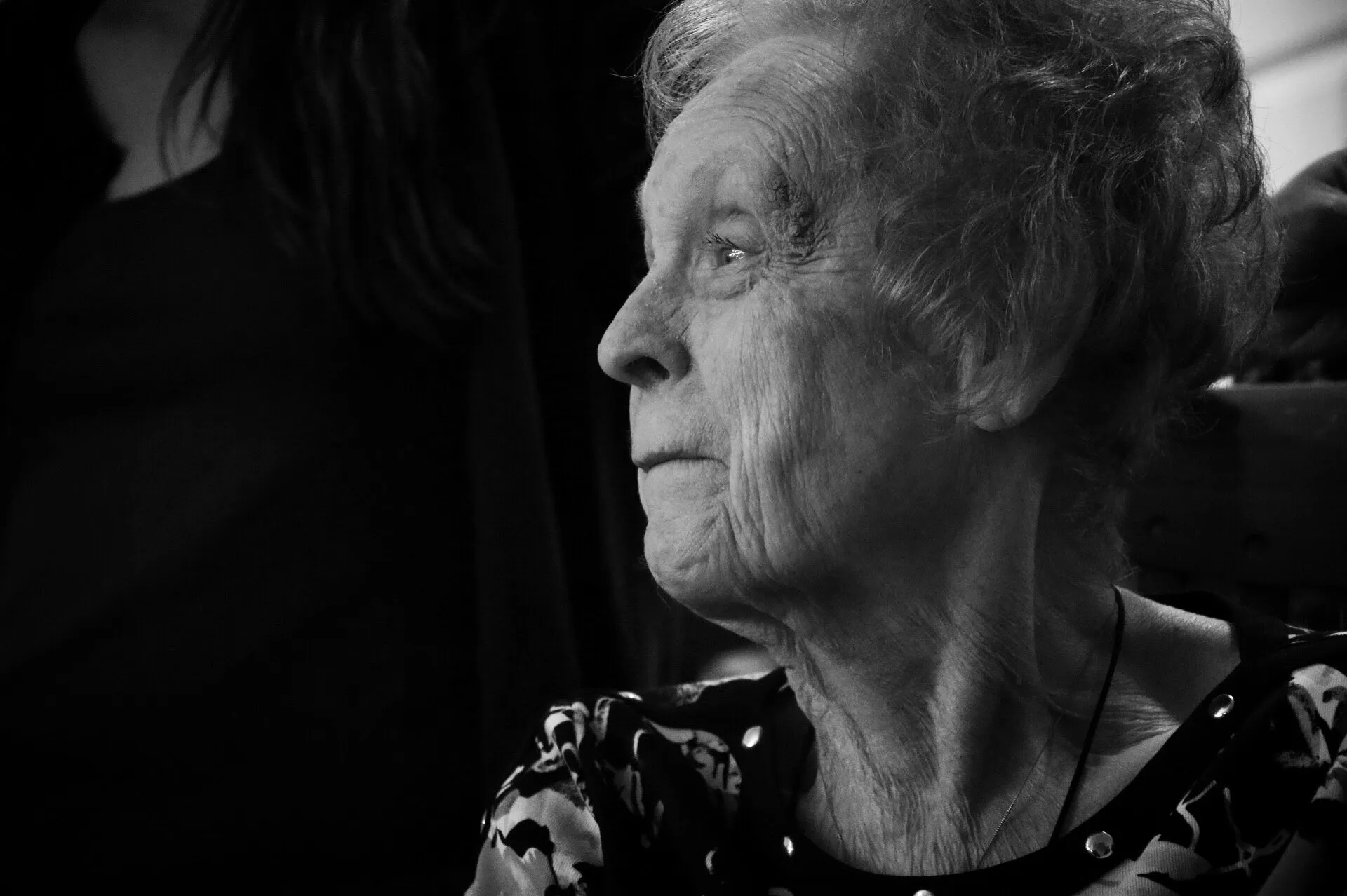 Grandma in the moment.