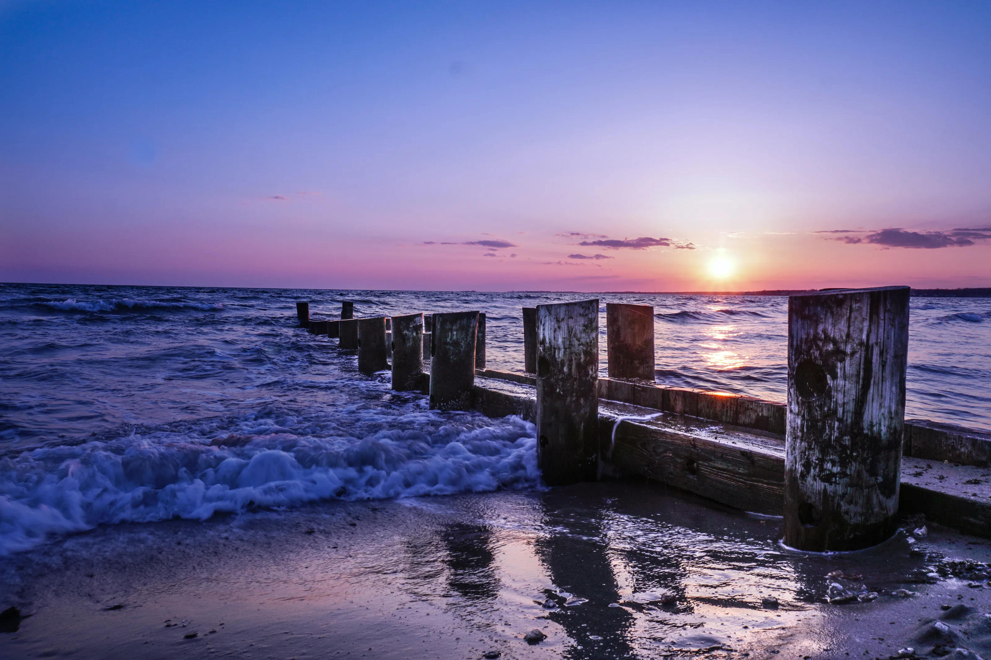 Sunset on the coast of Connecticut