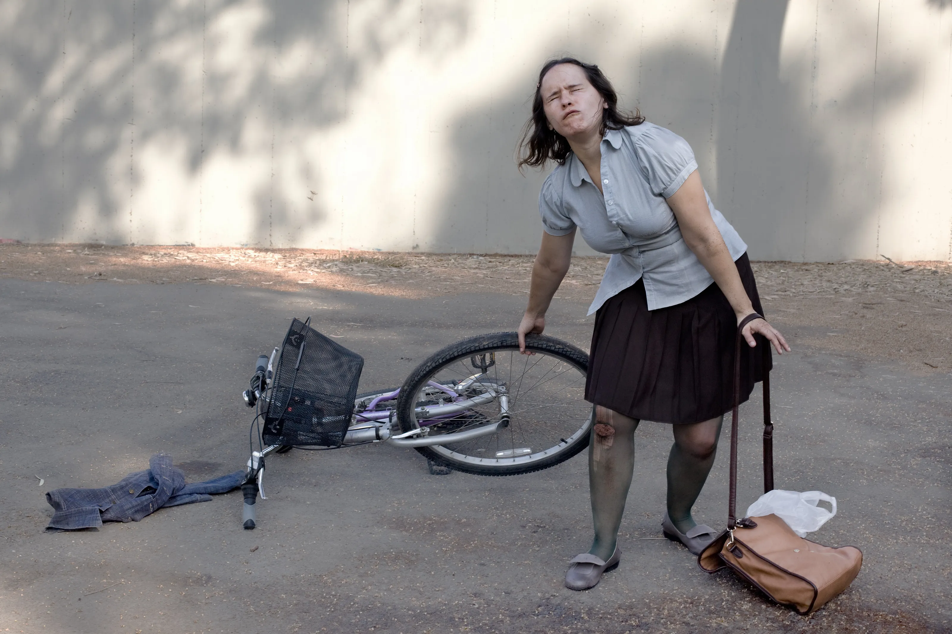 Woman with bicycle