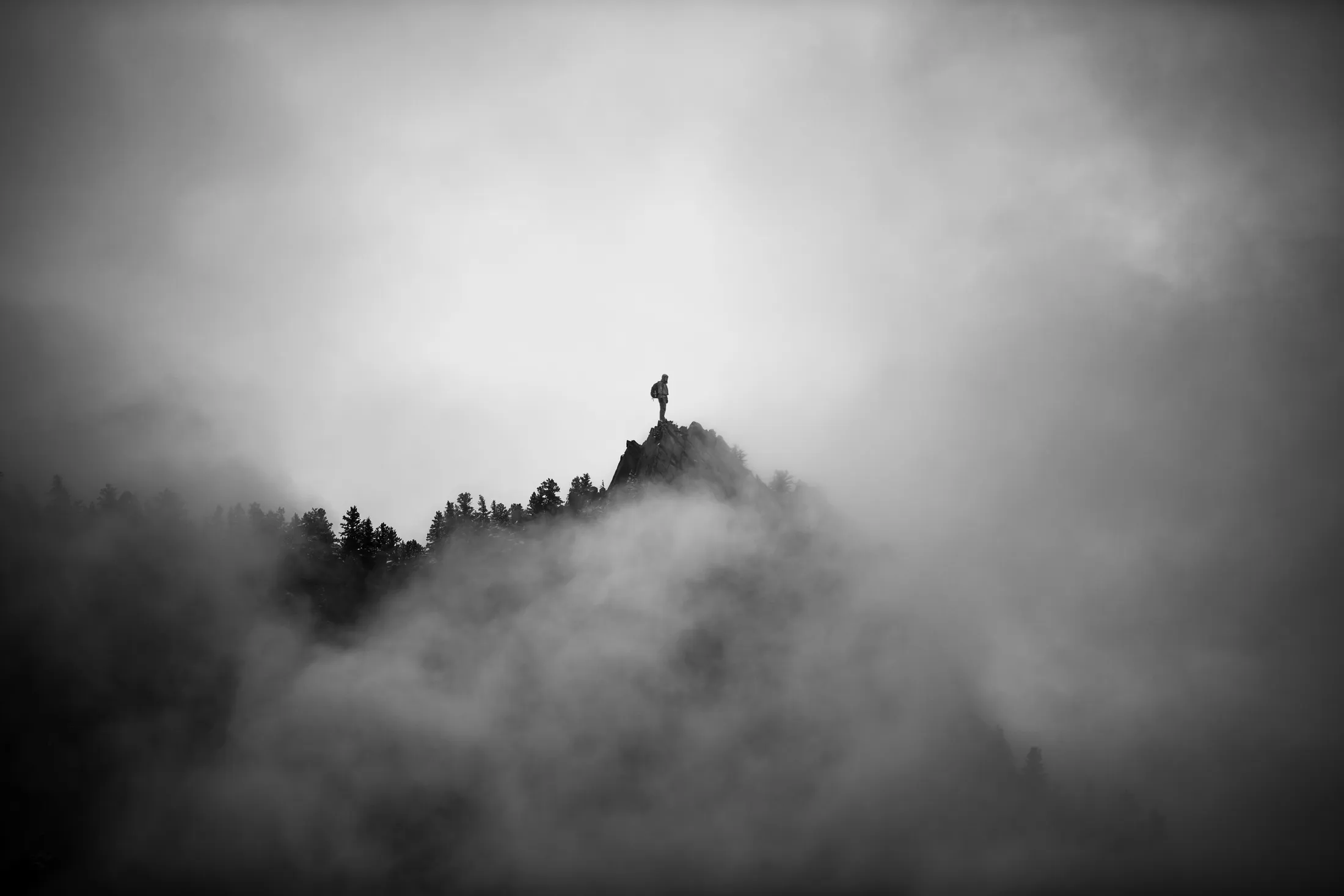 A man and his mountain.