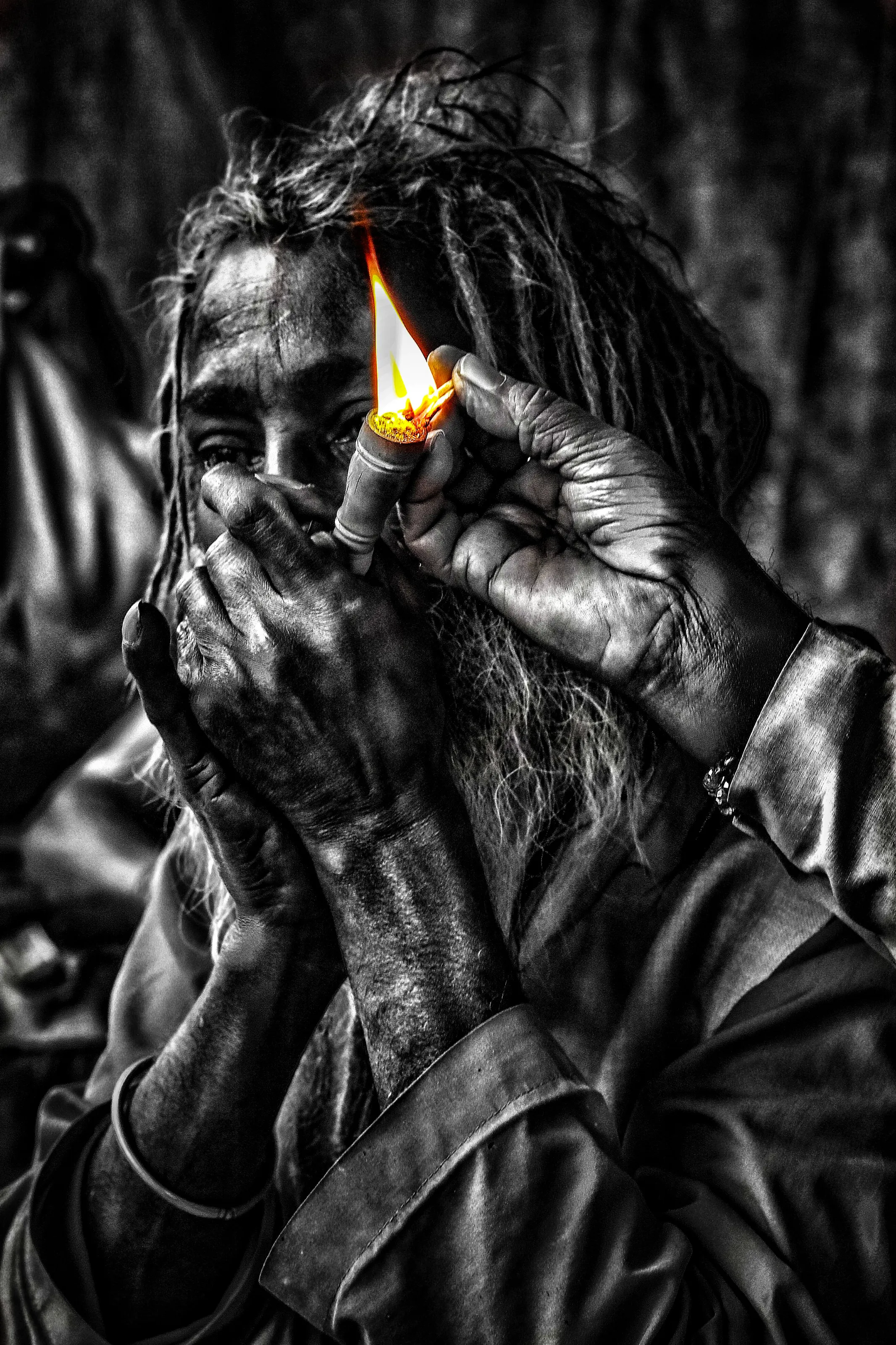 Lighting of a chillum