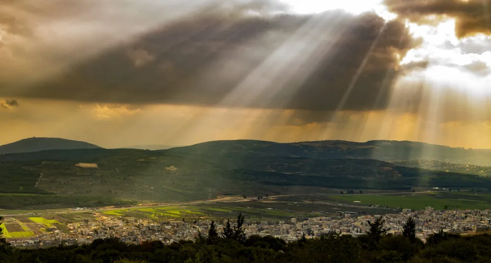 Sun through clouds