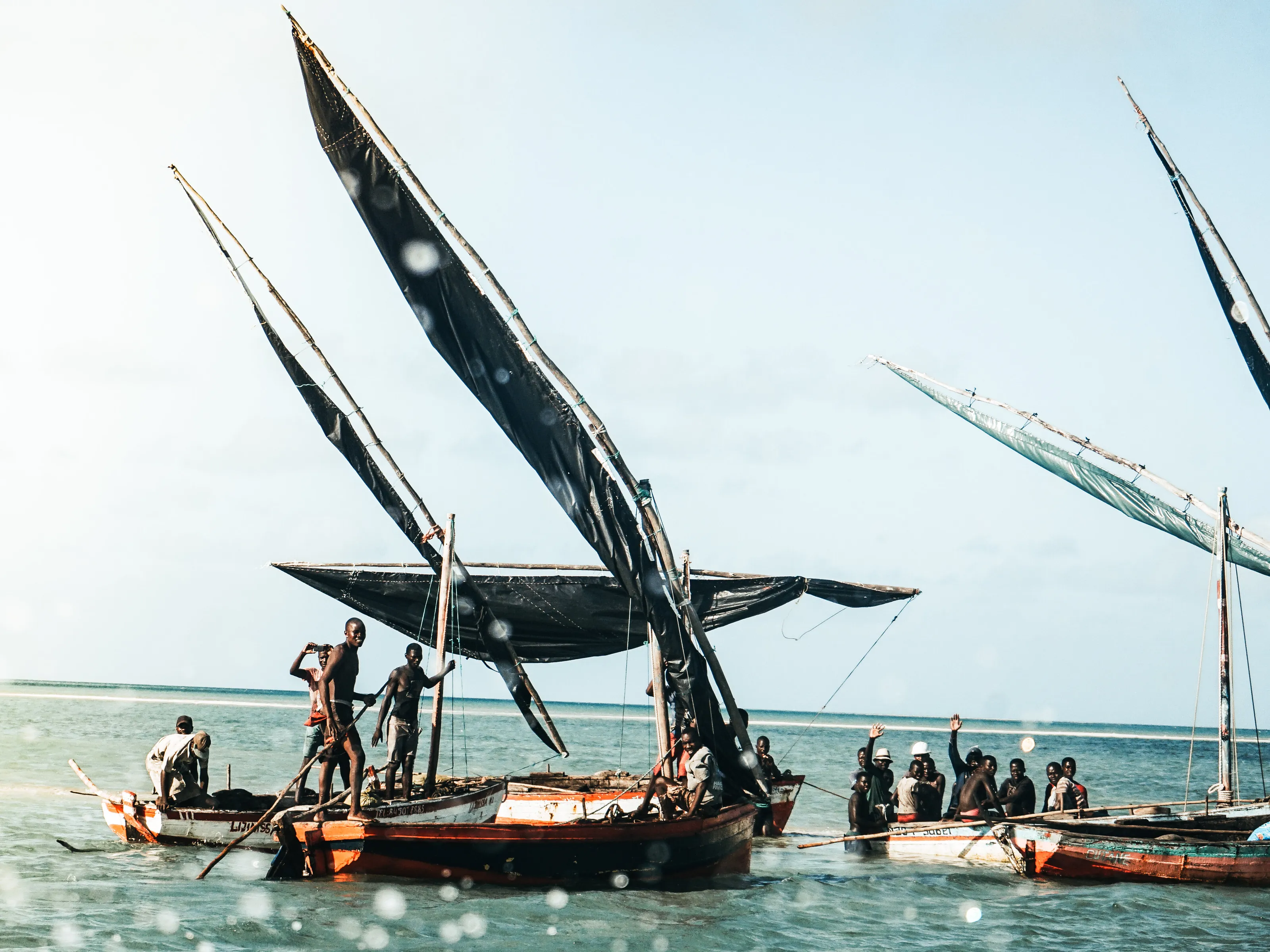 Traditional Dhow fisherman Trading the days catch