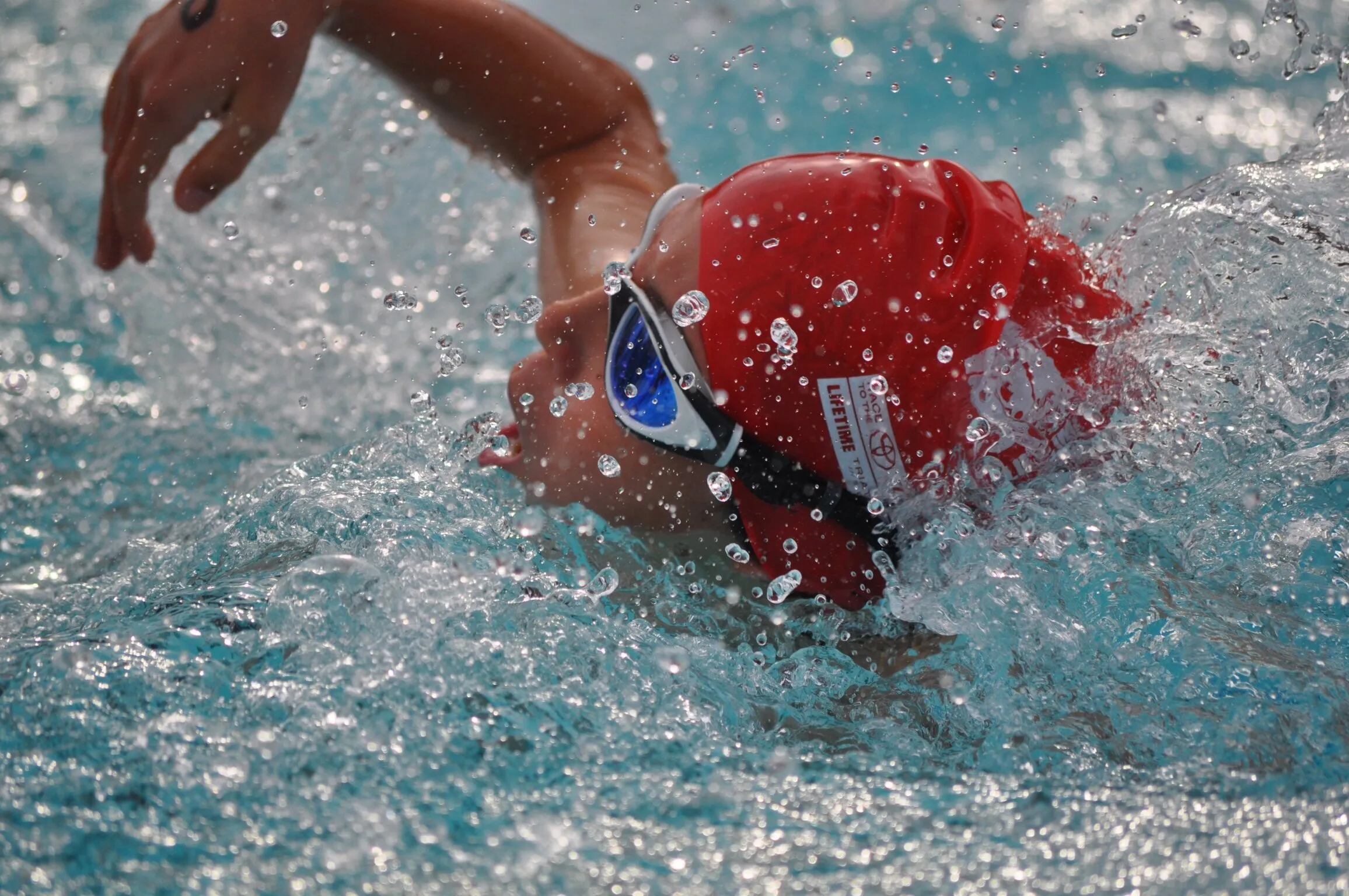 Swimming in the Lifetime Fitness Kids Tri
