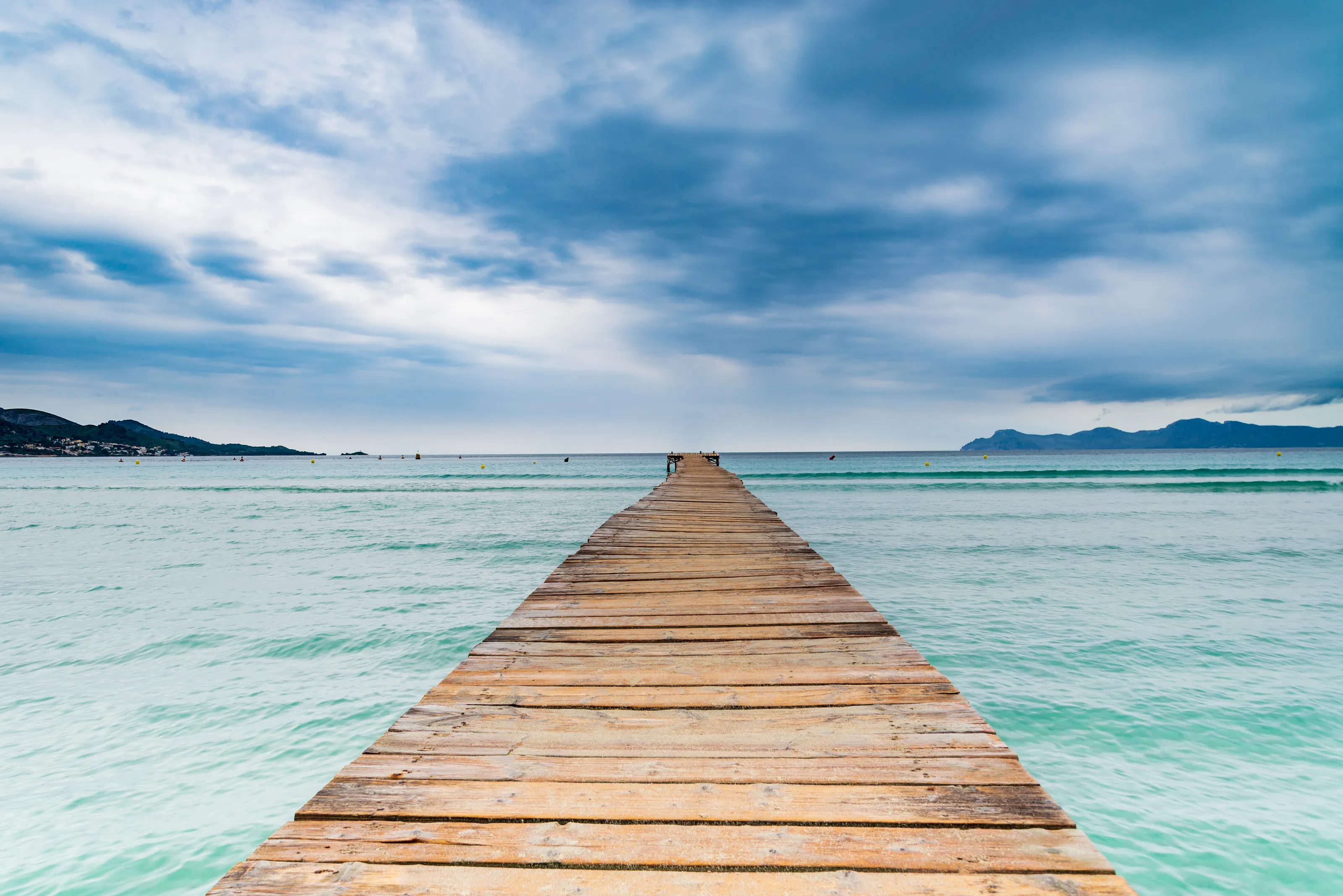Tranquil wooden jetty