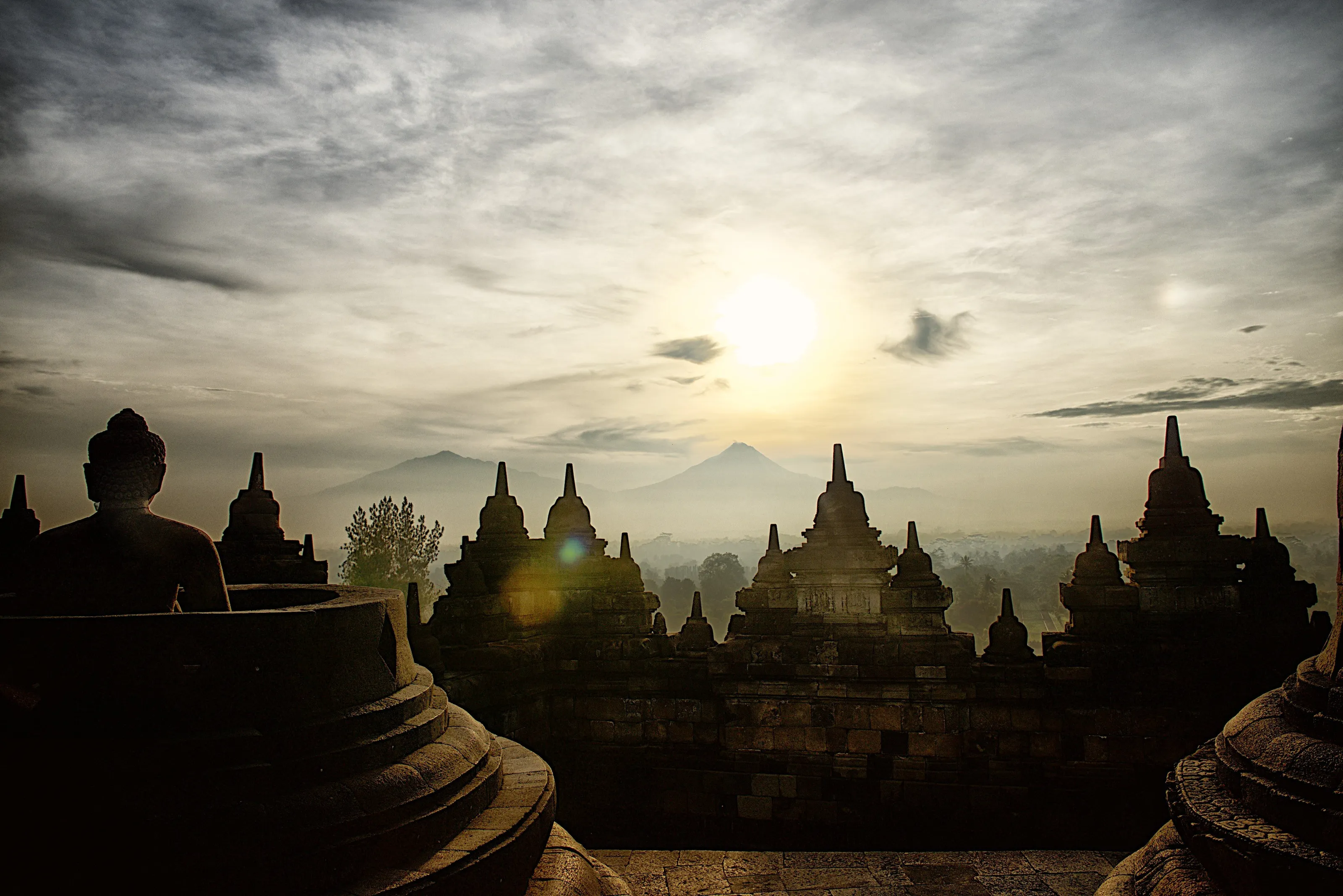 Borobudur - 9th-century Mahayana Buddhist temple in Magelang, Central Java, Indonesia