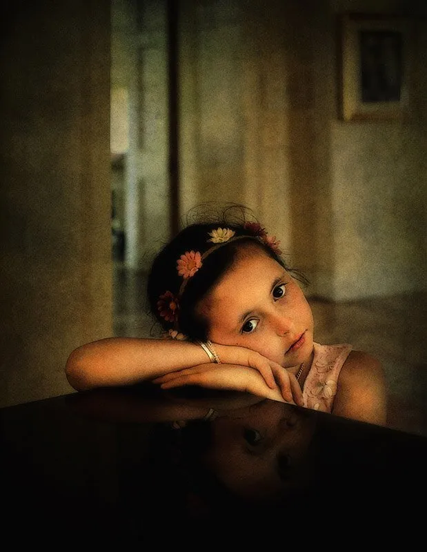 Girl on piano
