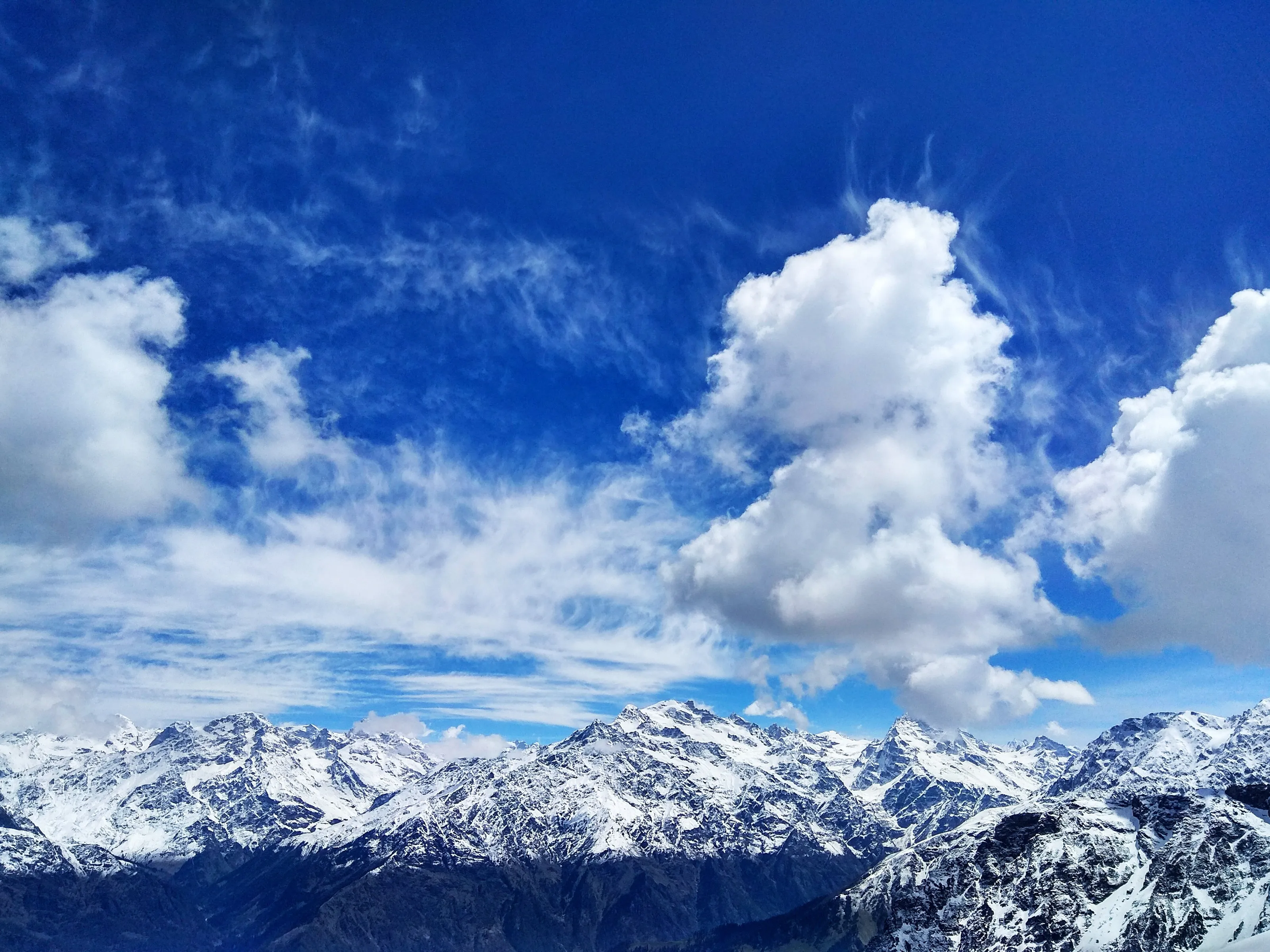 clouds touching the himalaya, india