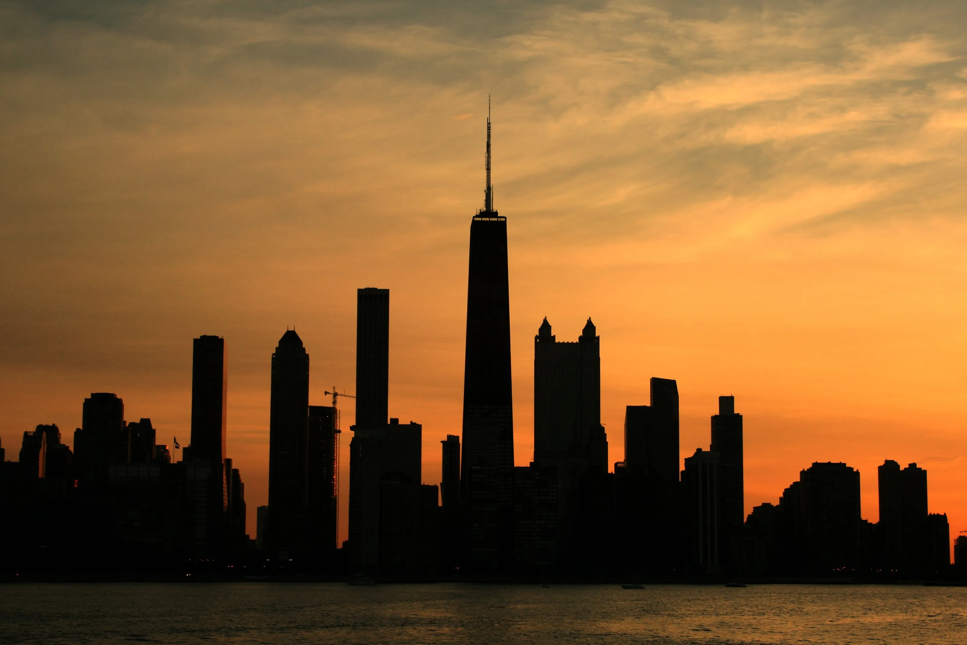 Chicago at sunset