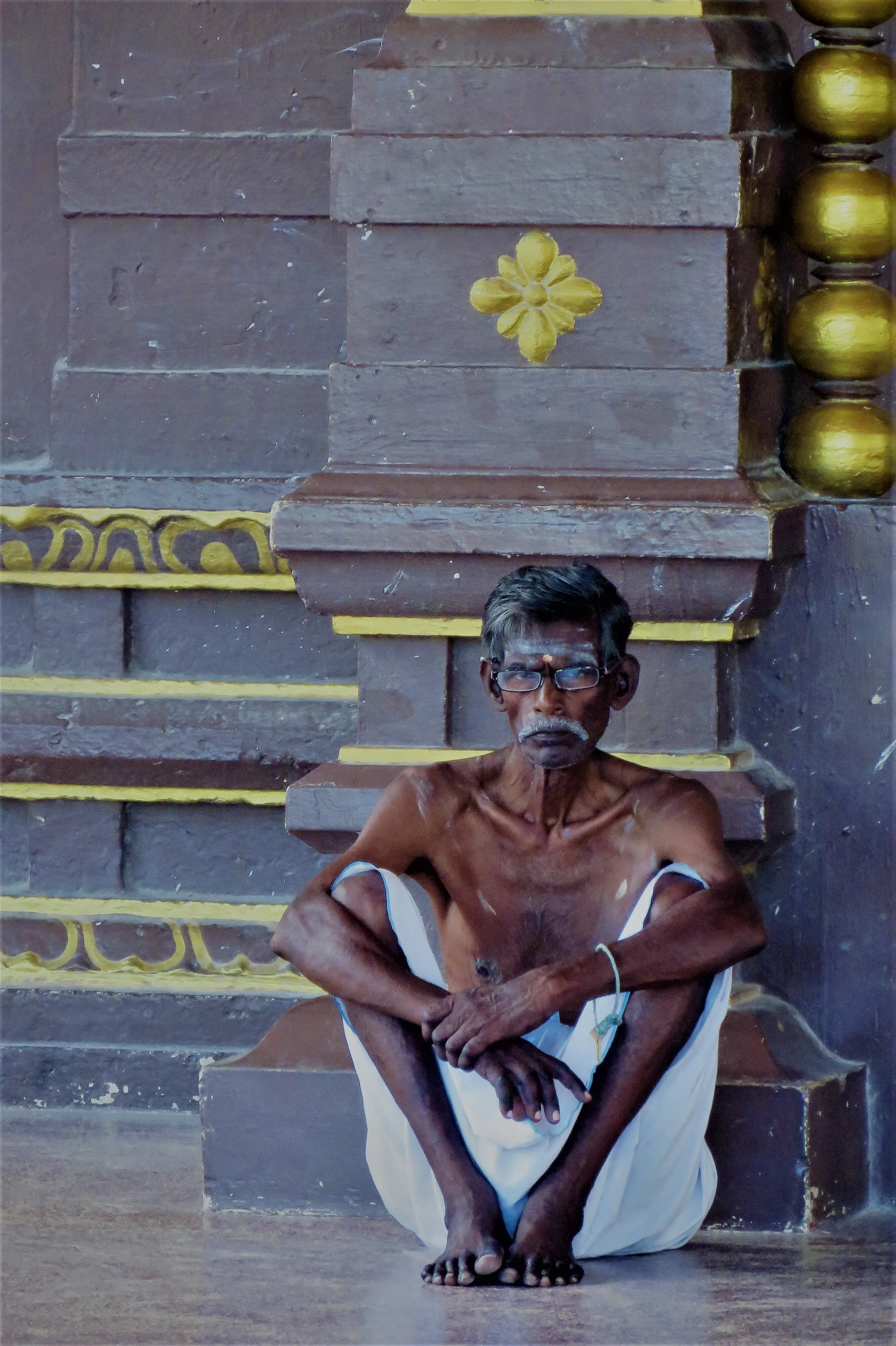 Tamil devotee at the Nallur Temple in Sri Lanka