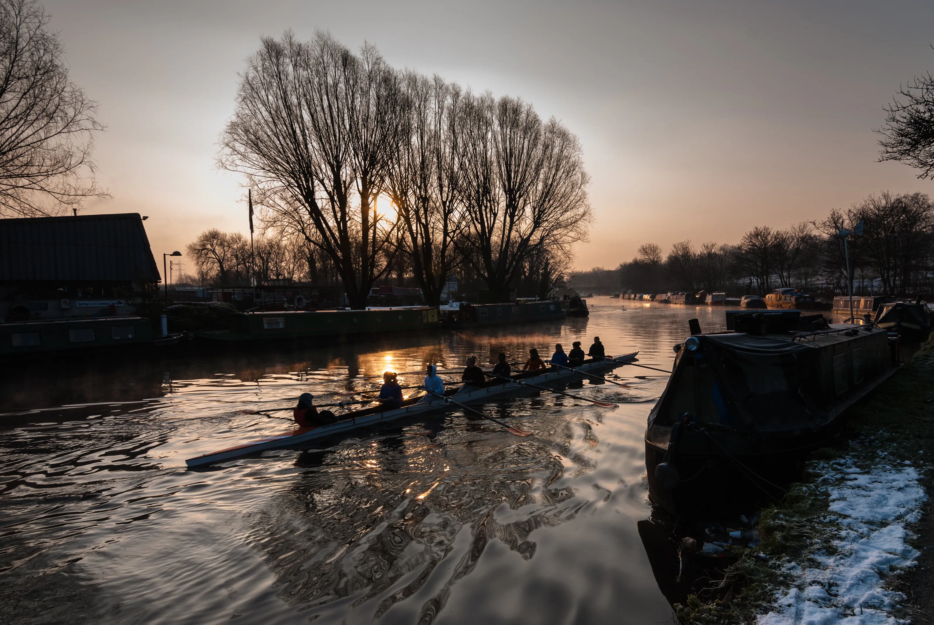 Early morning rowing