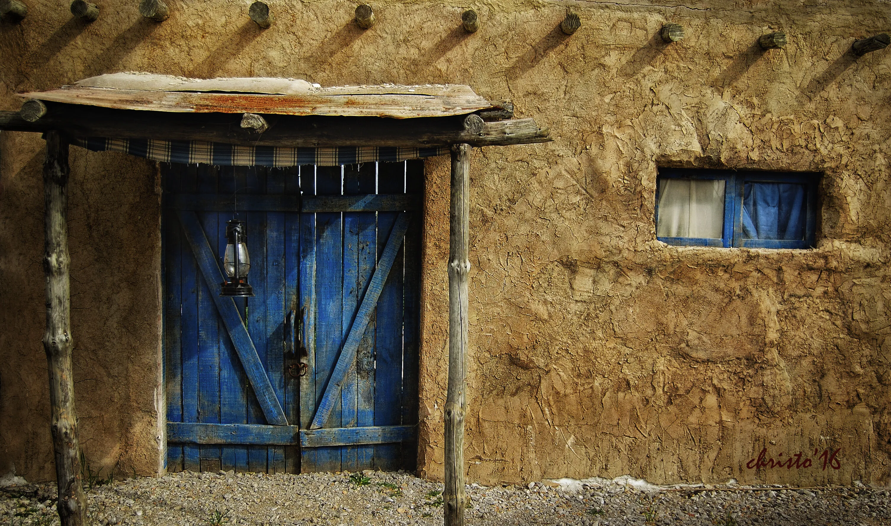 the blue door