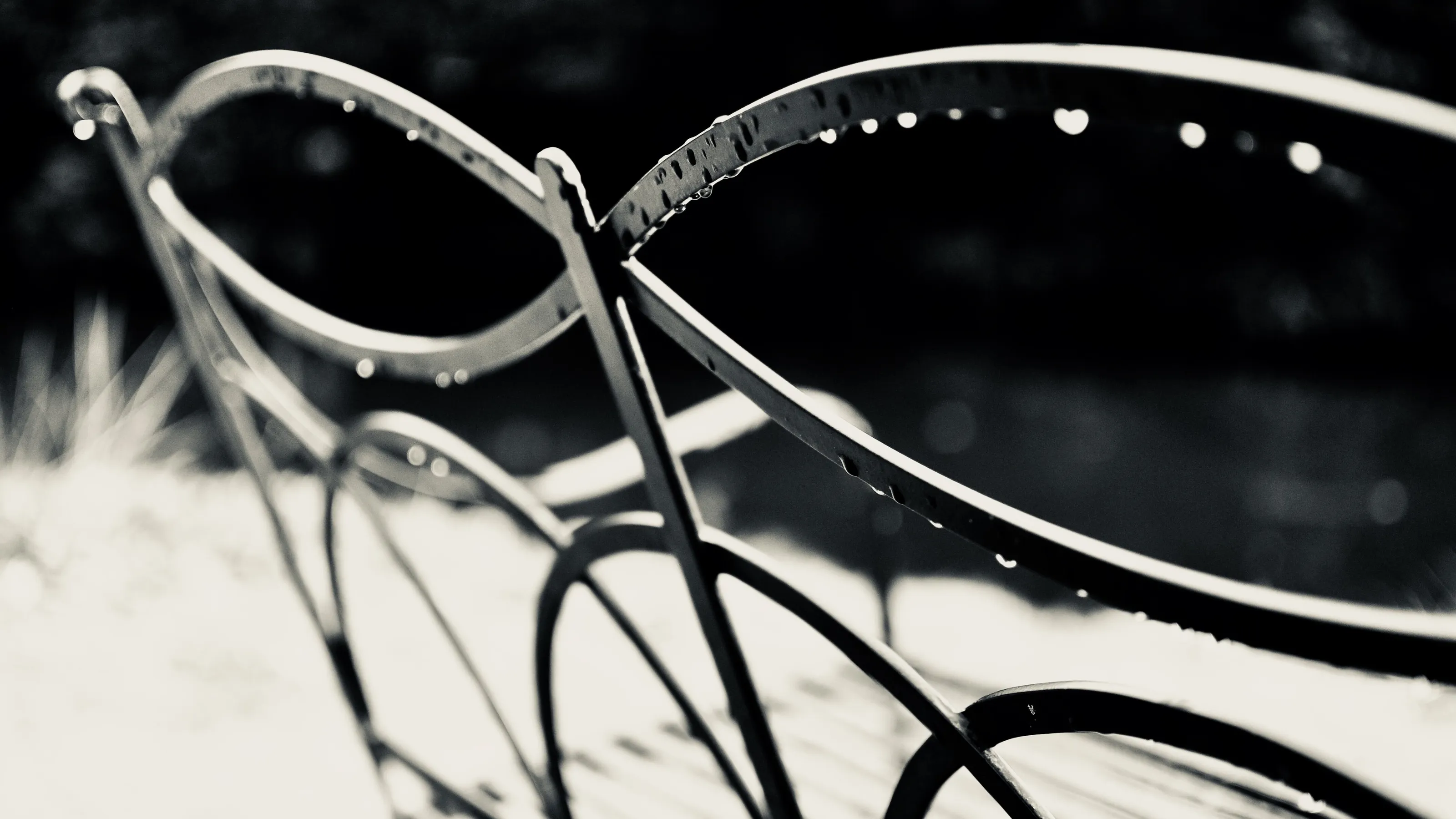 Black and White Iron Seat