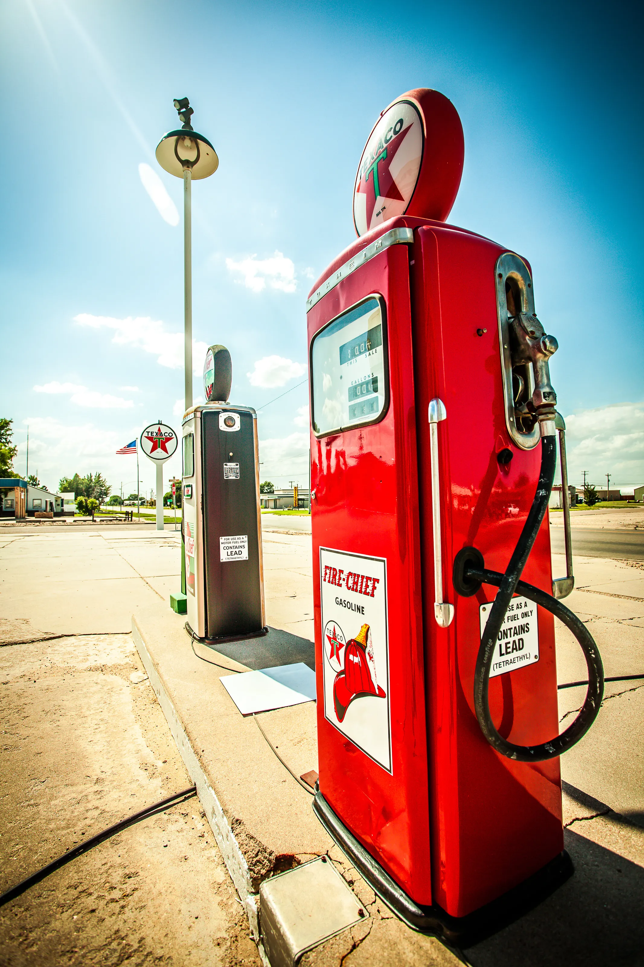 Red Texaco Fire Chief Fuel Pump