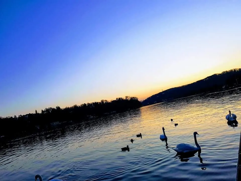 Sunset by the lake
