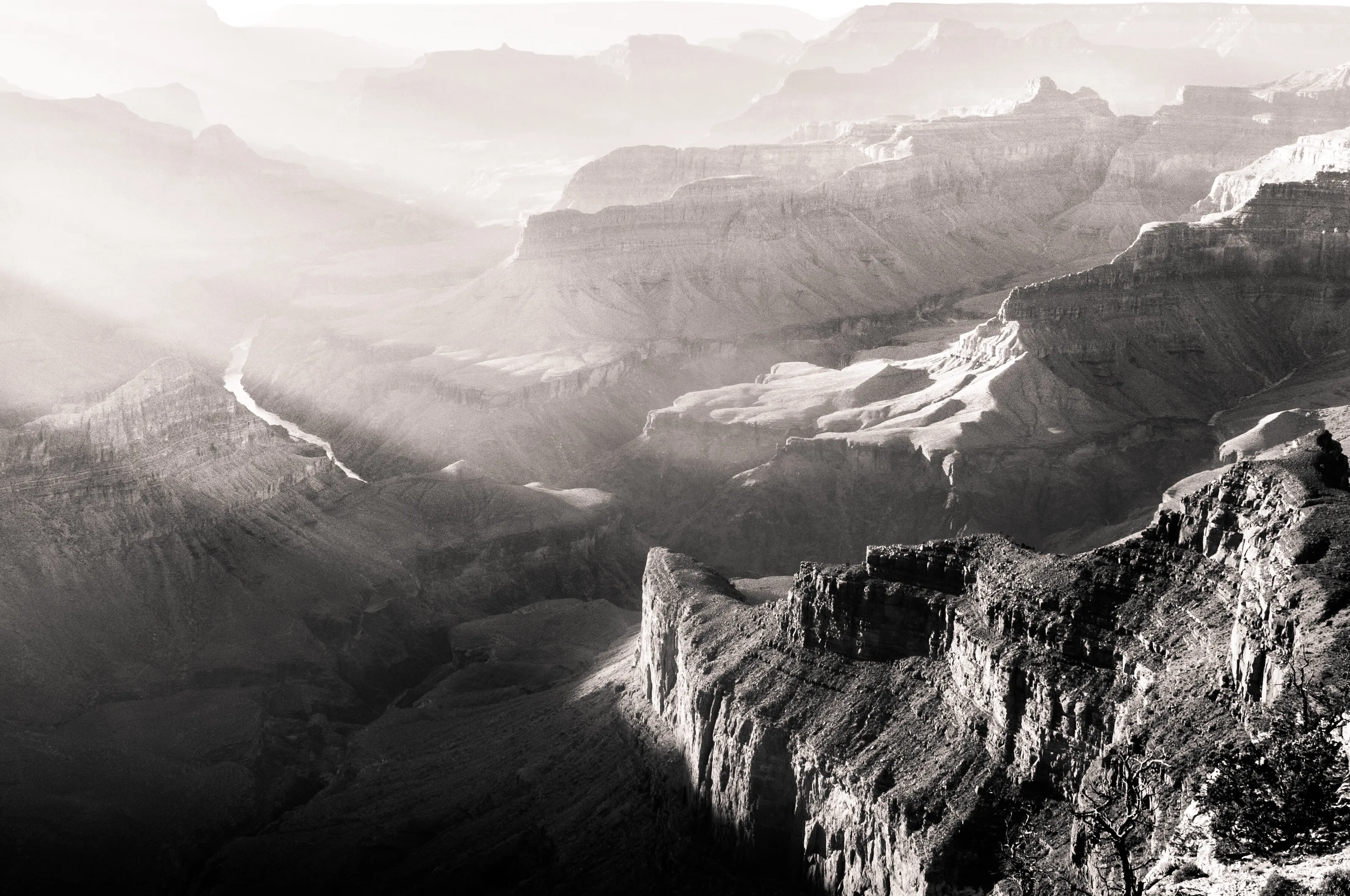 Grand Canyon under sunbeams