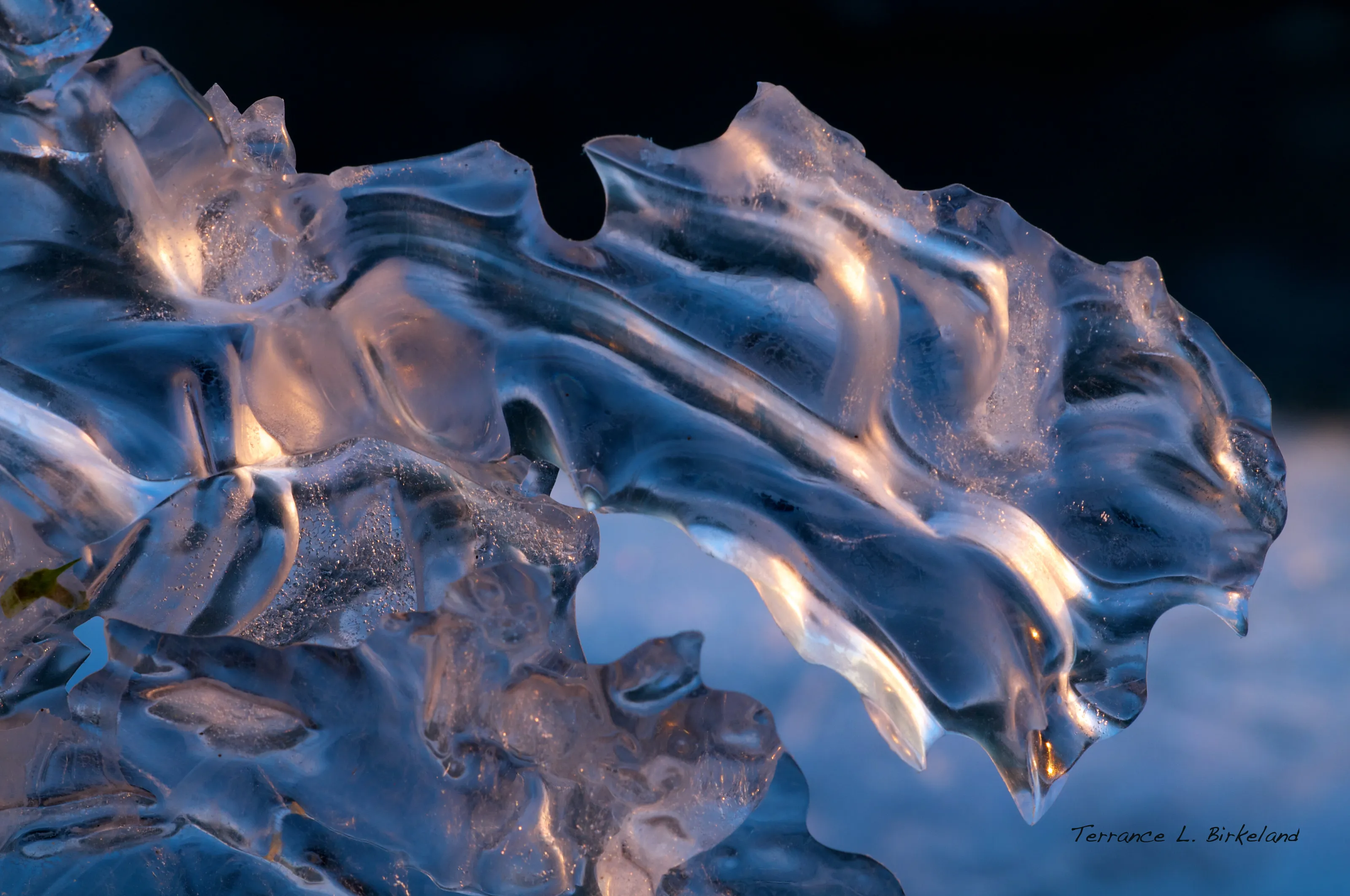 Ice at sunset