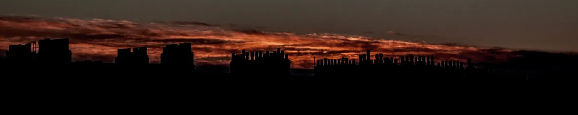 Sunset over the chimneys