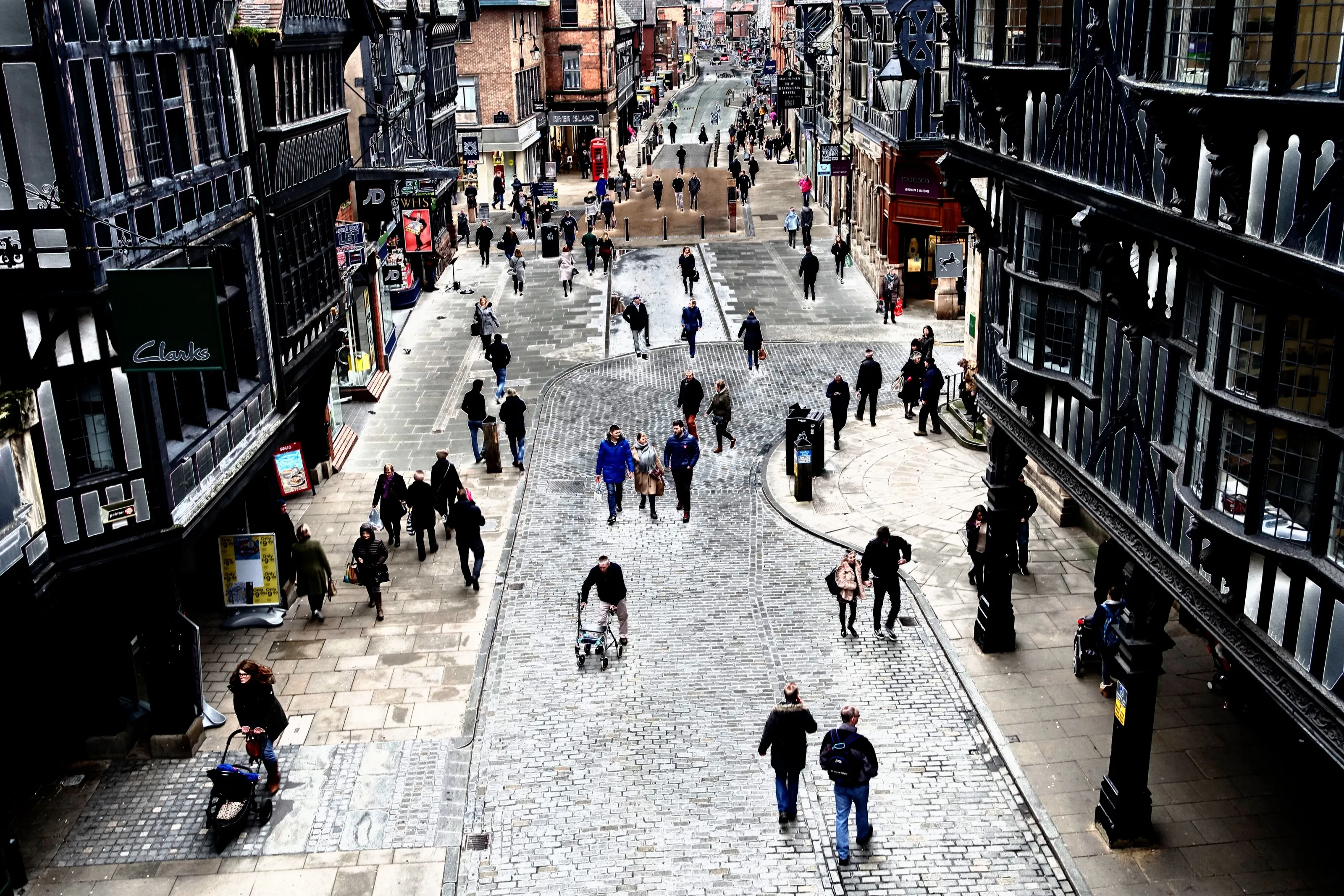 Chester Town Centre, Cheshire England