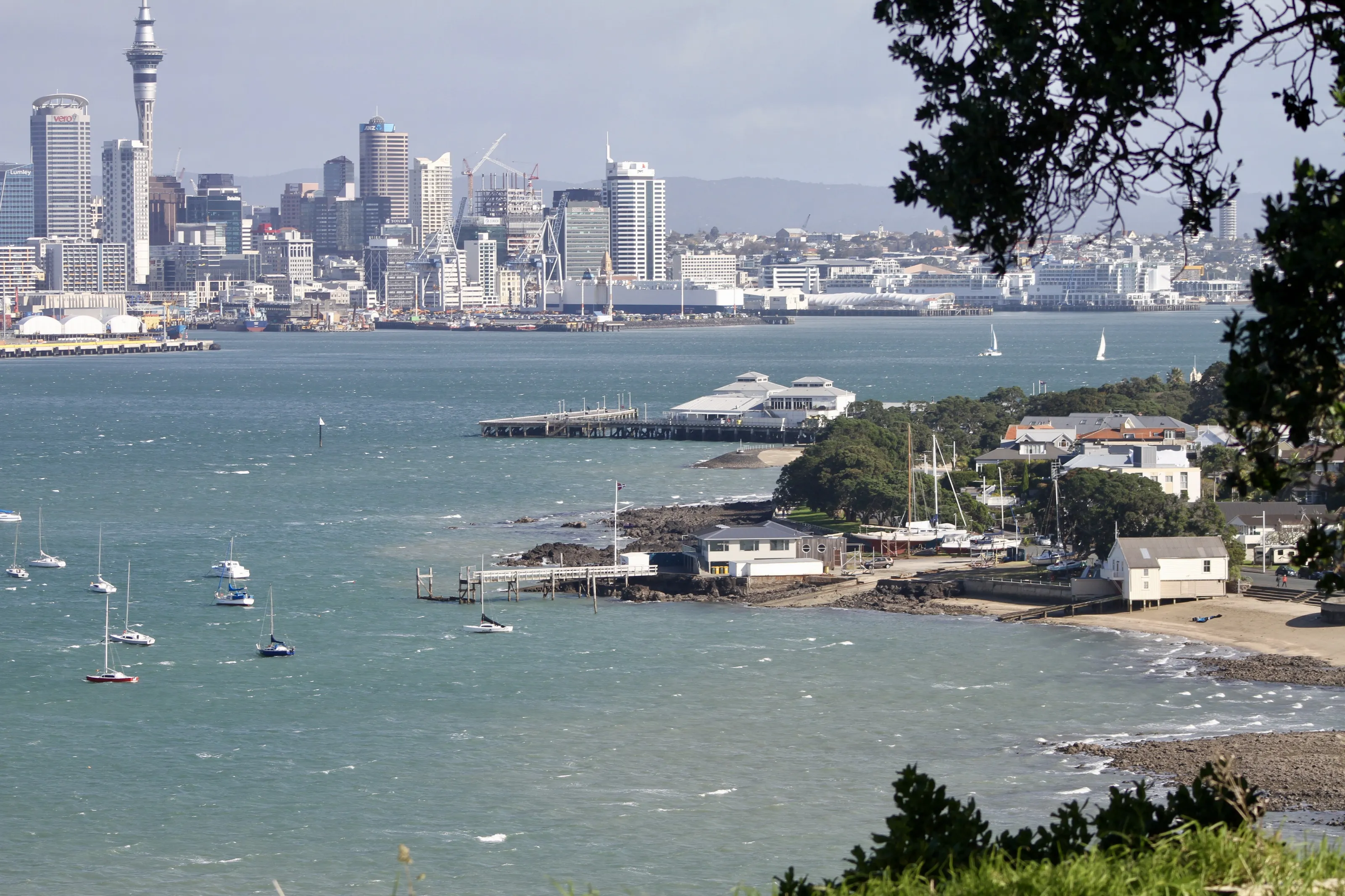View of Auckland Central from North Head, North Shore. New Zealand