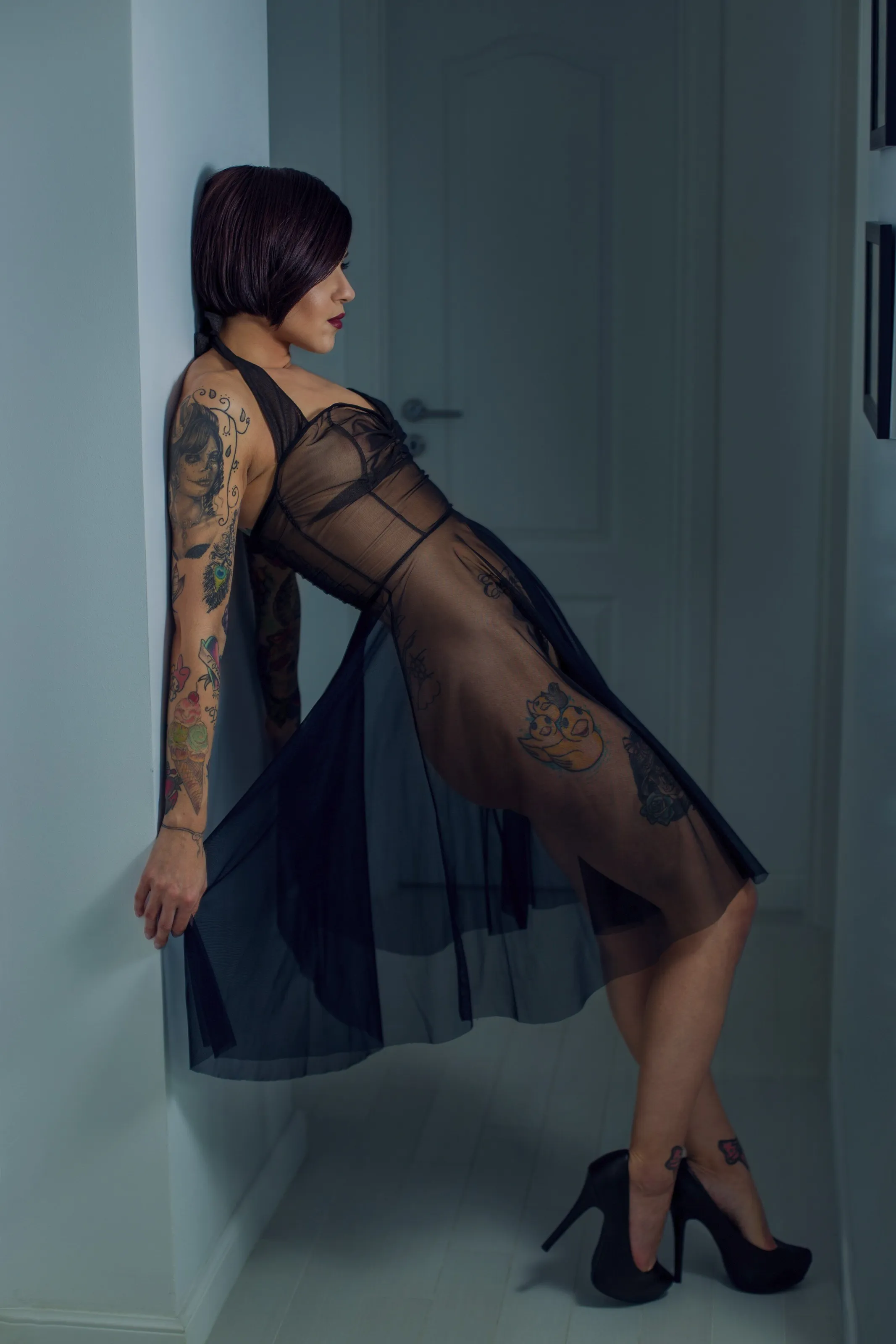 In the hallway