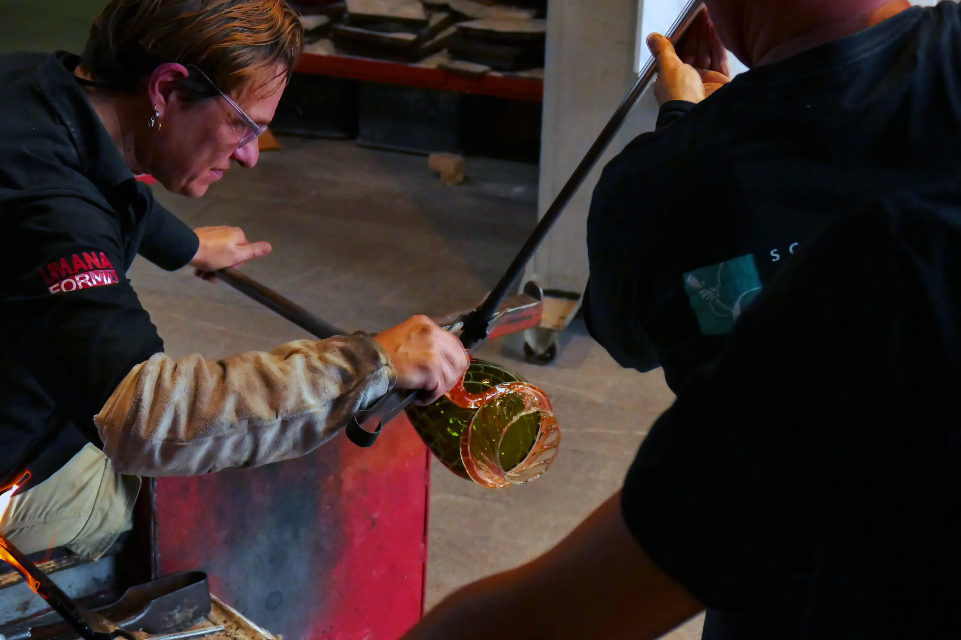 Process in glassblowing