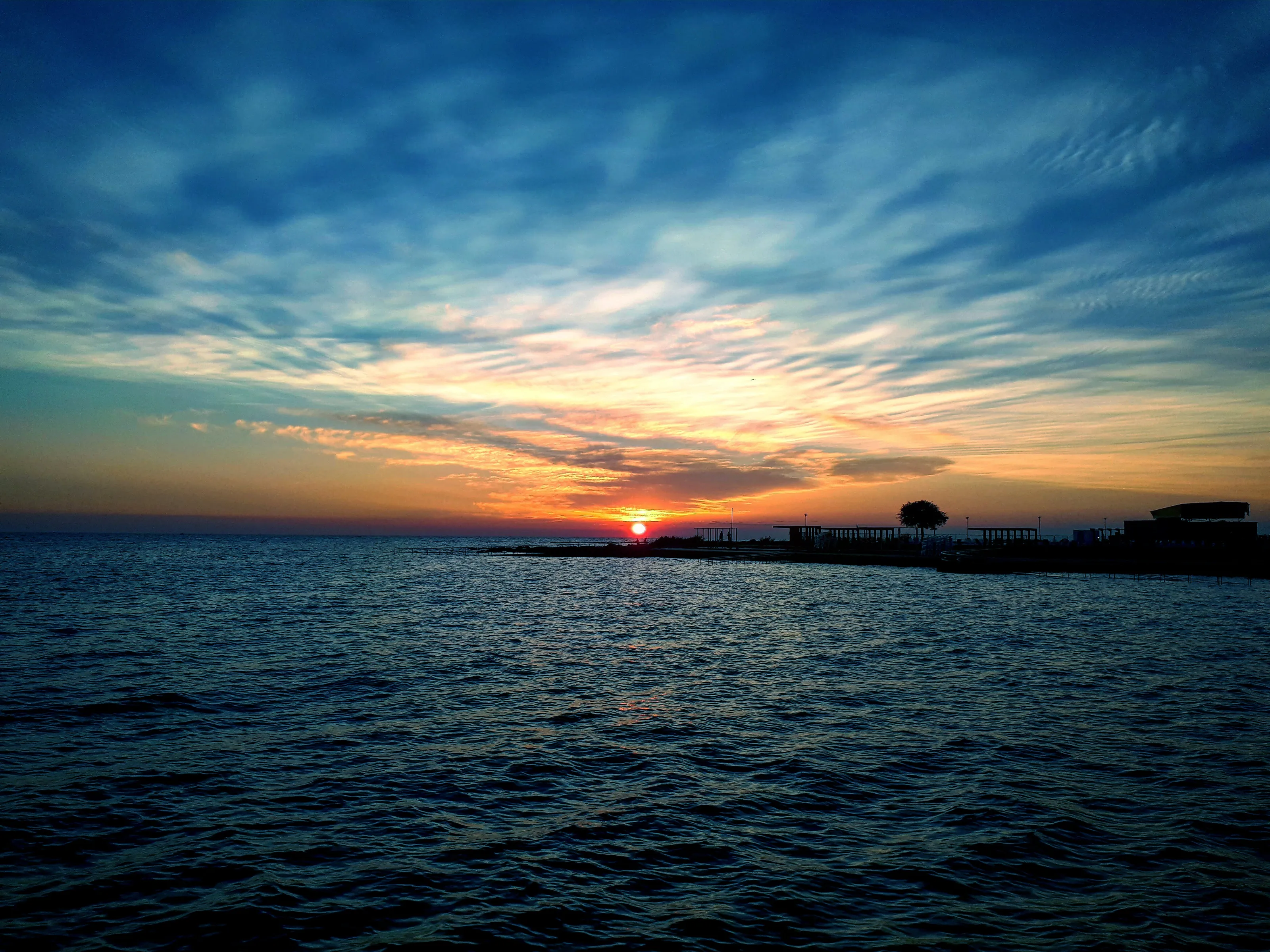 Sunset over the sea