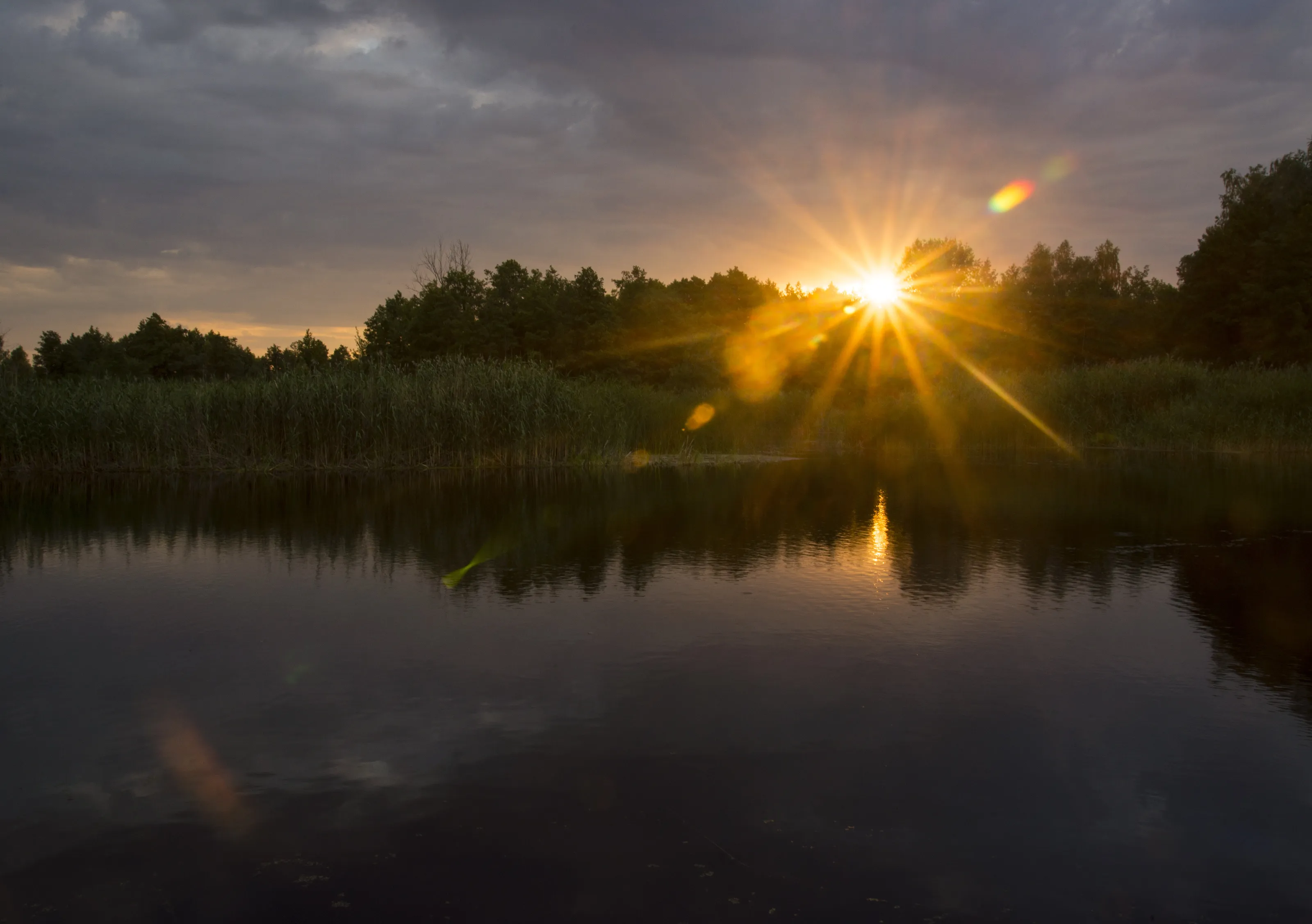 The sun rises even on a cloudy morning